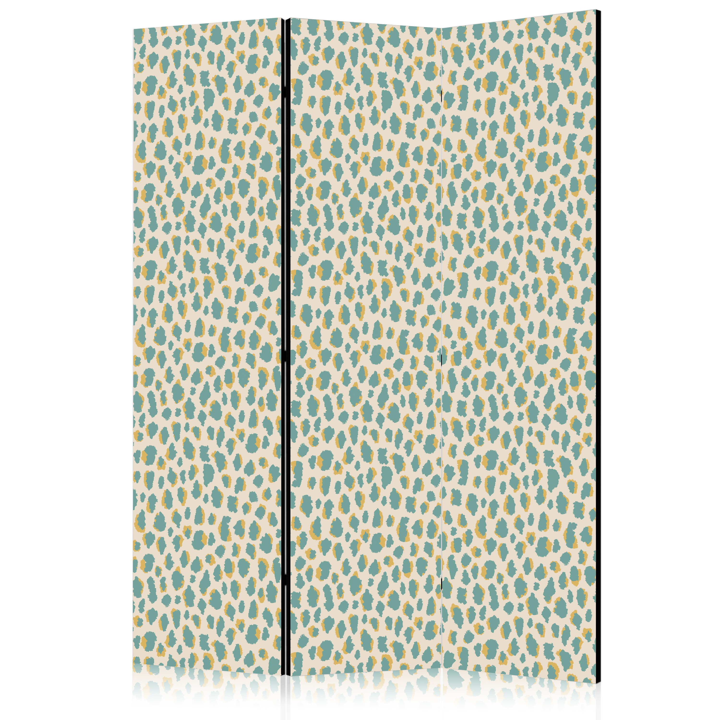 Paravent - Giraffe Pattern - Animal Pattern in Turquoise Spots on a Light Background