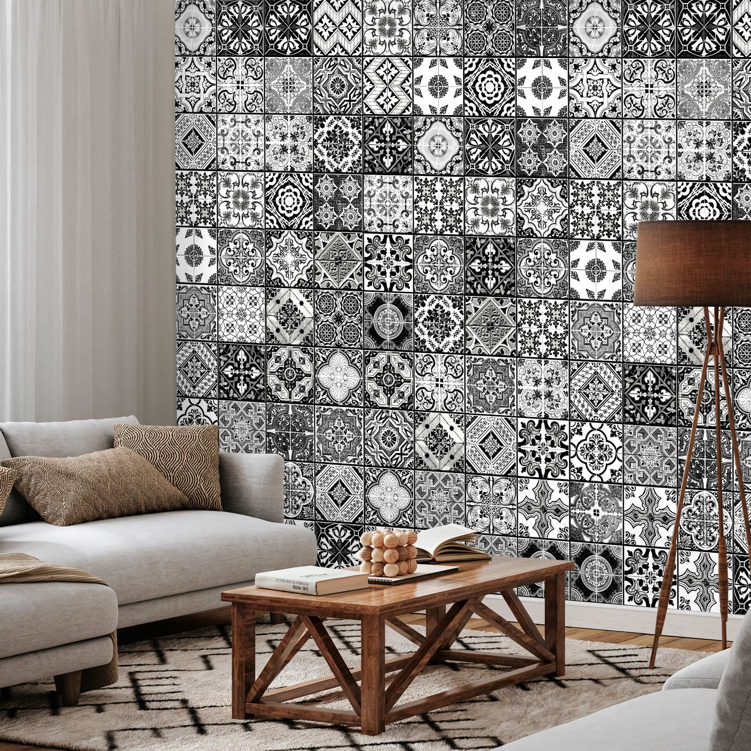 Tapete - Arabesque - Black& White