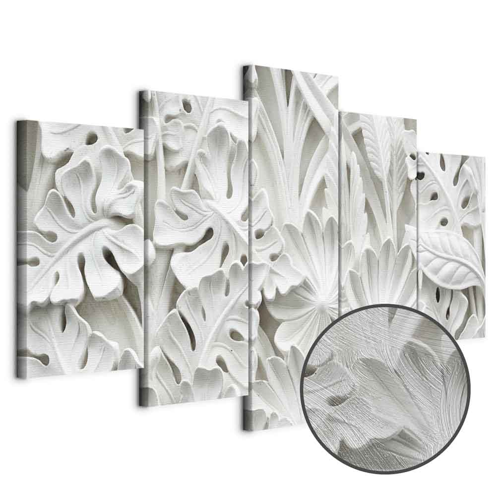 Leinwandbild - Alabaster Garden (5 Parts) Wide
