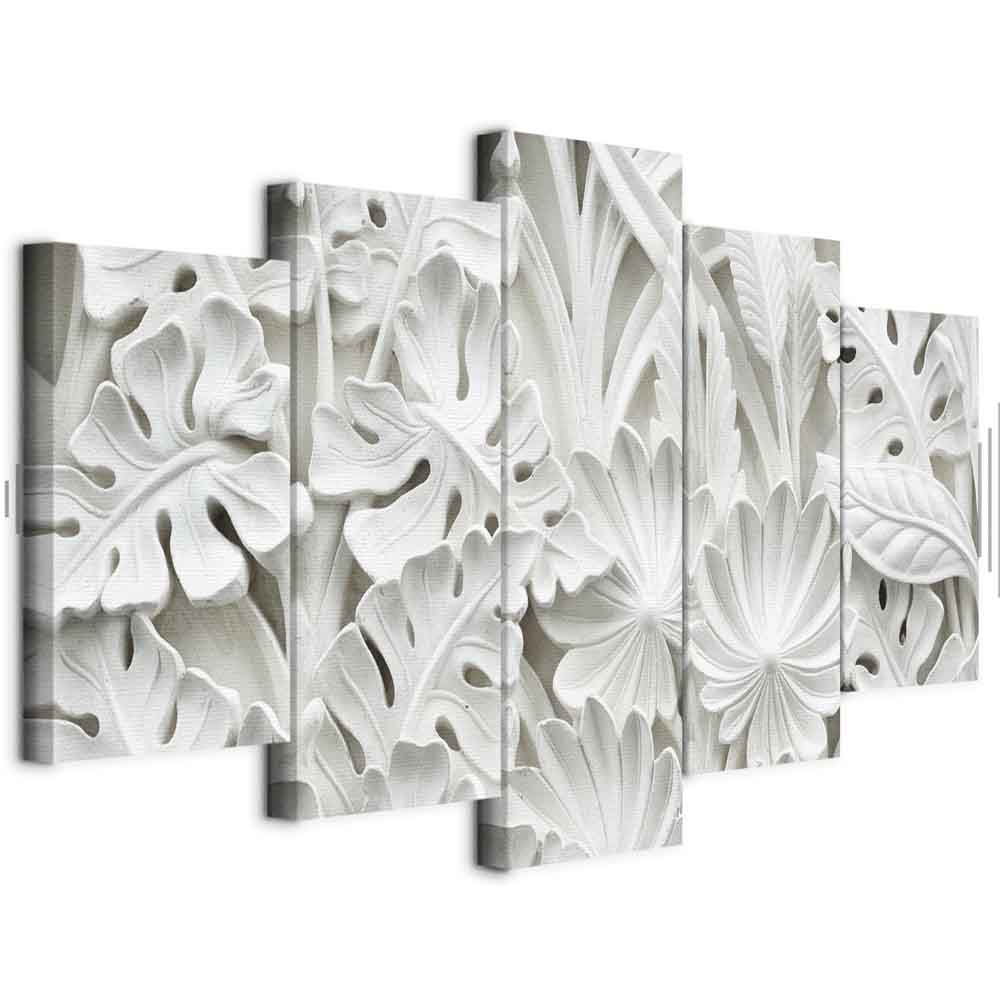Leinwandbild - Alabaster Garden (5 Parts) Wide