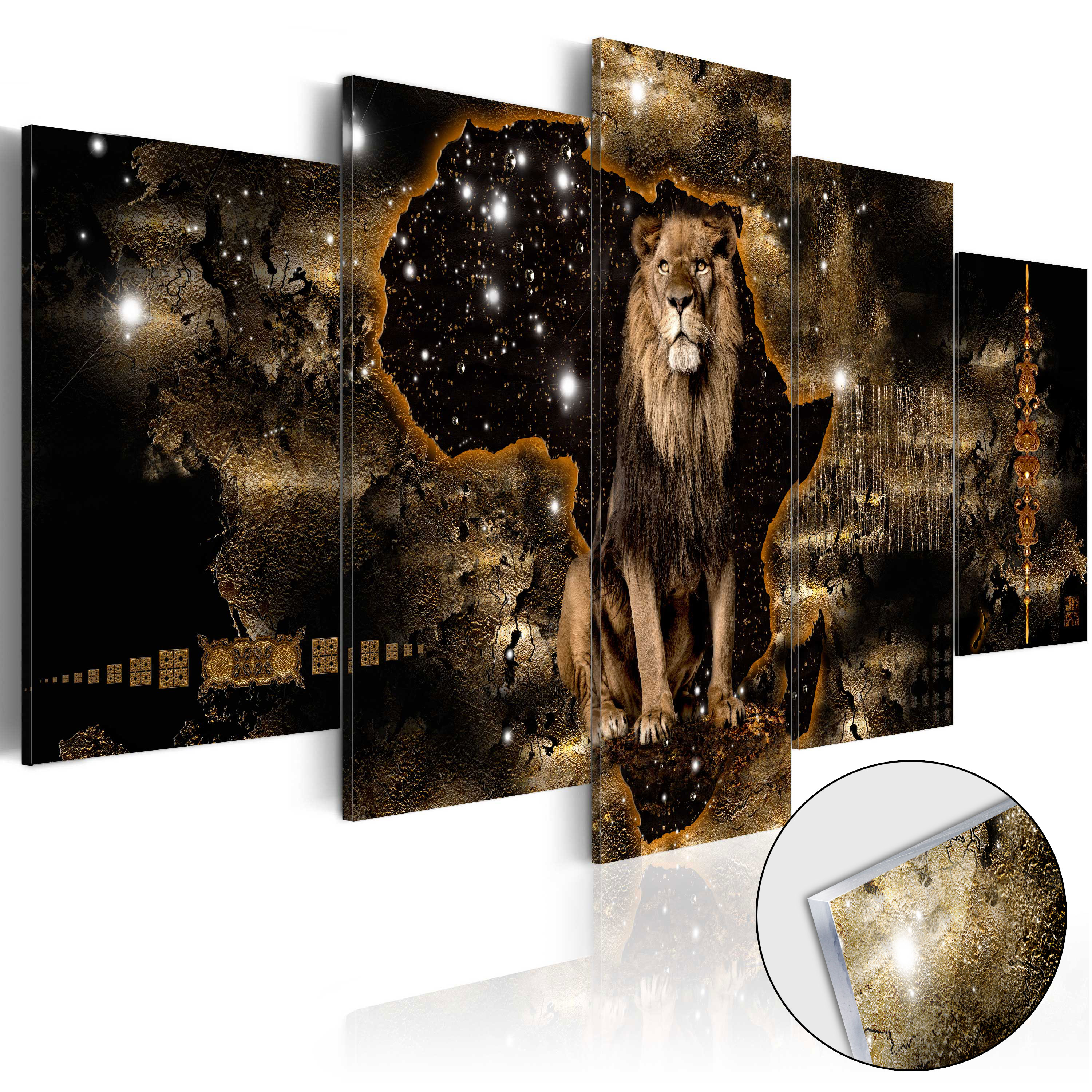 Acrylglasbild - Golden Lion
