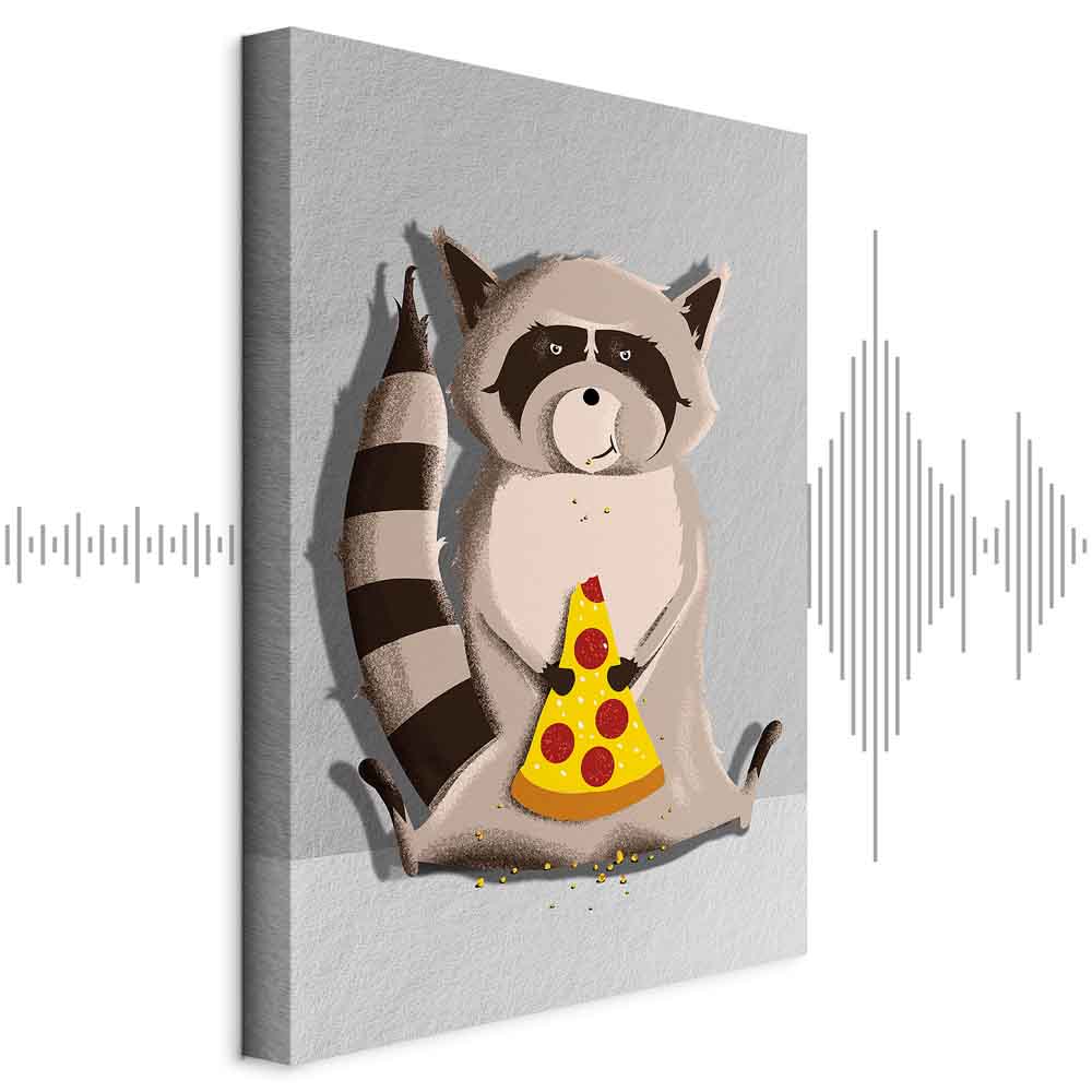 Leinwandbild - Gourmand Raccoon (1 Part) Vertical