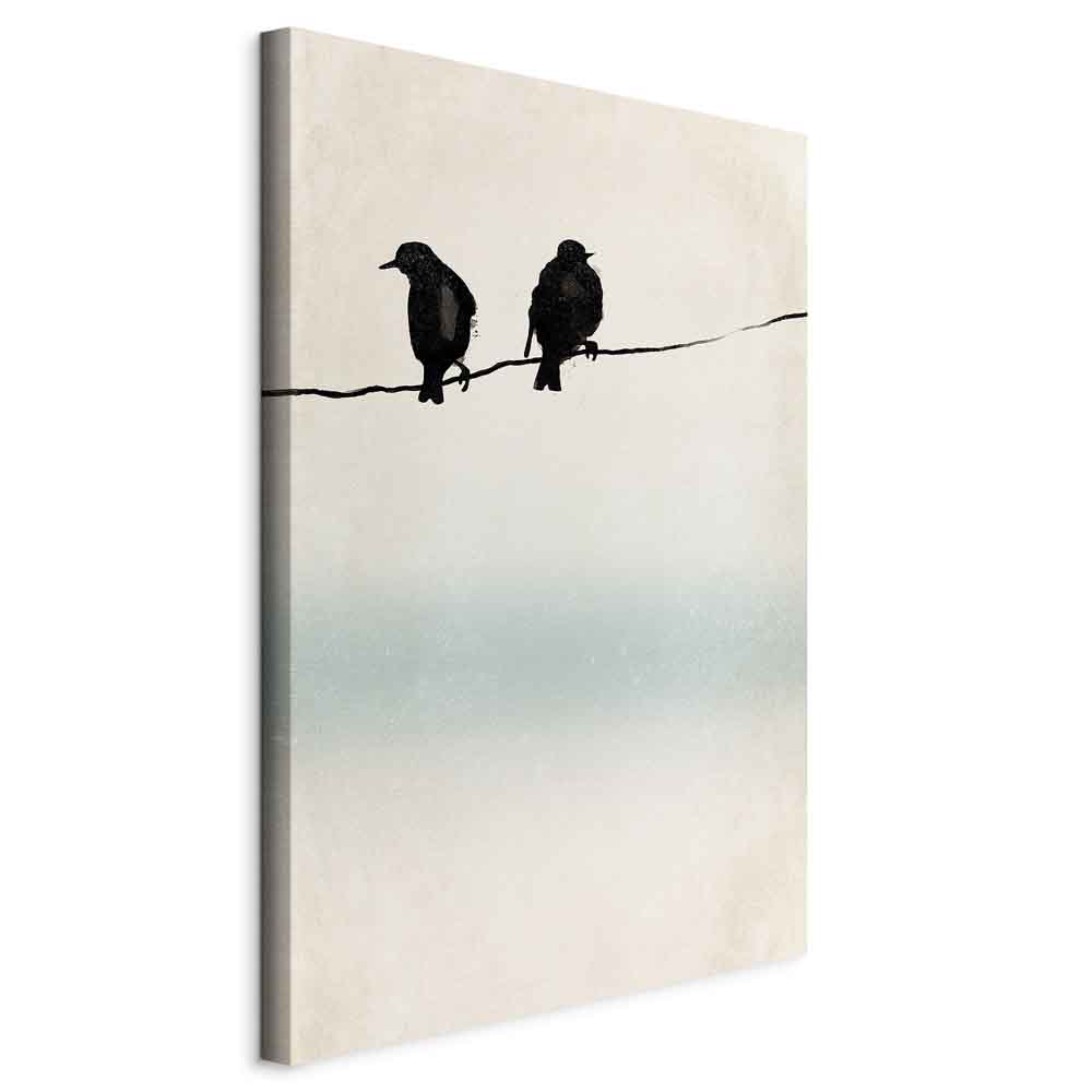 Leinwandbild - Frozen Sparrows (1 Part) Vertical