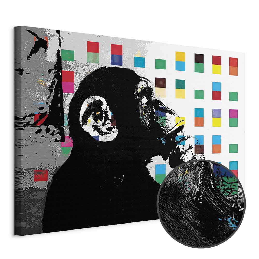 Leinwandbild - Banksy The Thinker Monkey