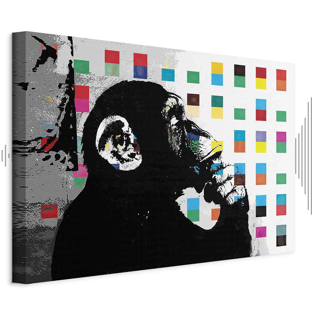 Leinwandbild - Banksy The Thinker Monkey