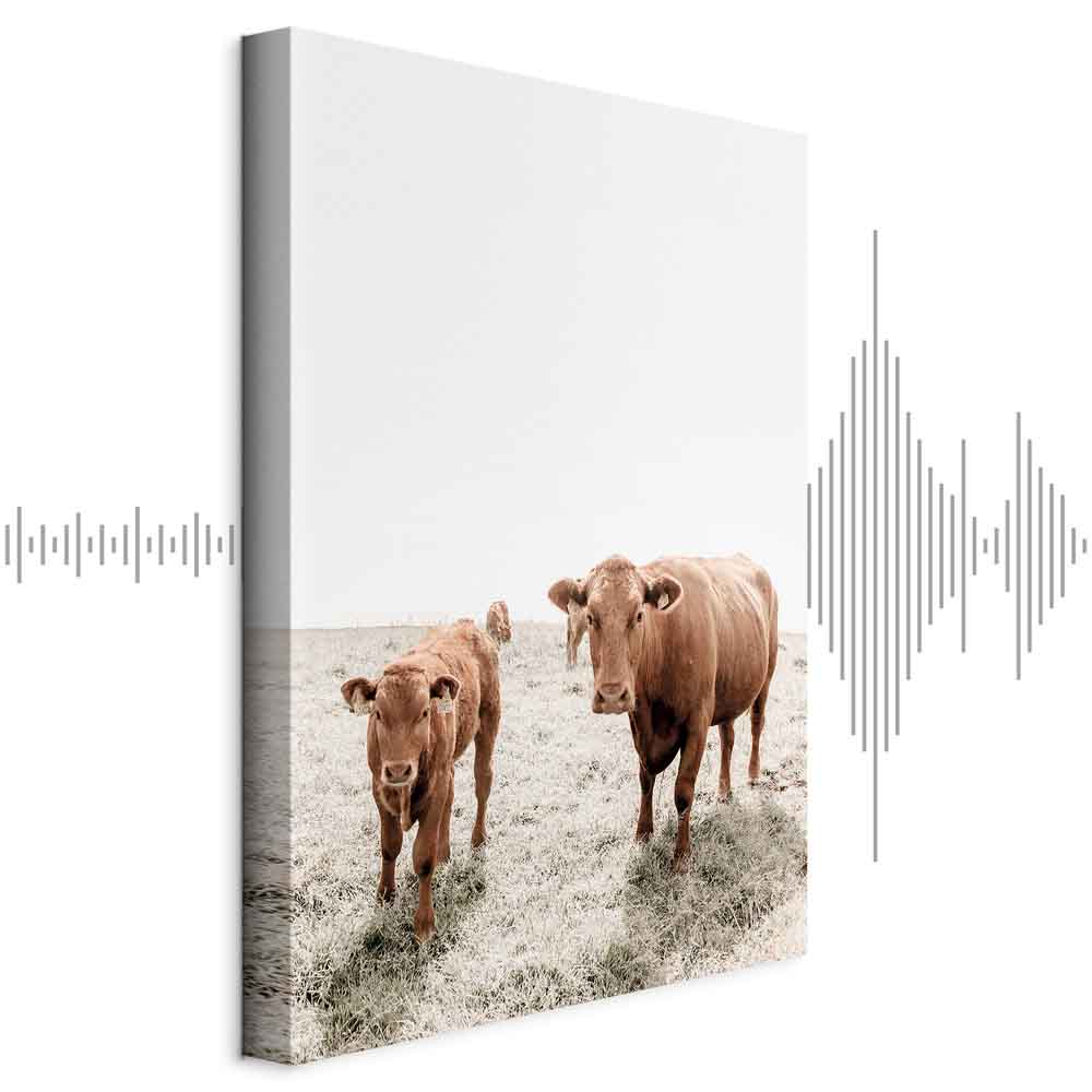 Leinwandbild - Mother and Calf (1 Part) Vertical
