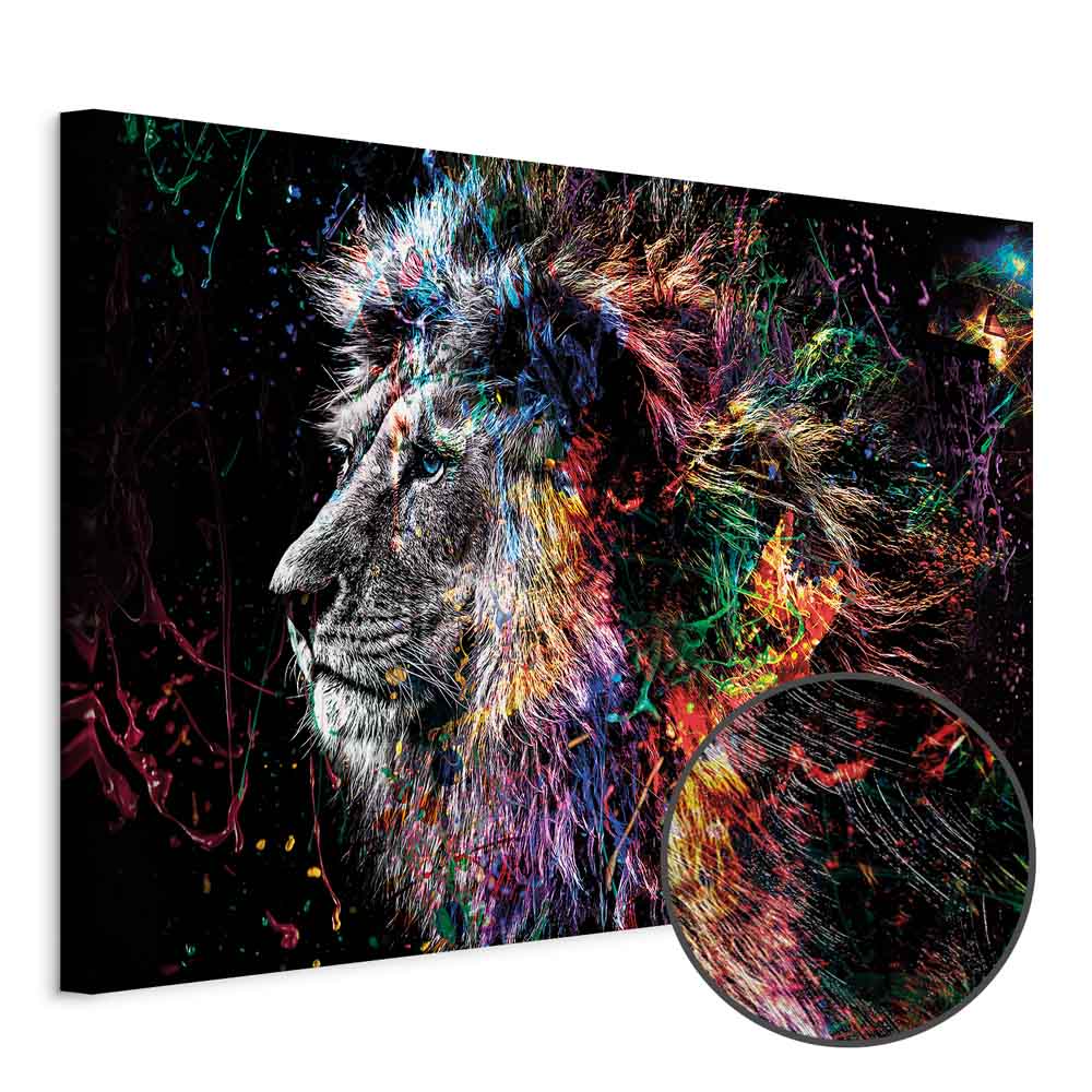 Leinwandbild - Crazy Lion (1 Part) Wide