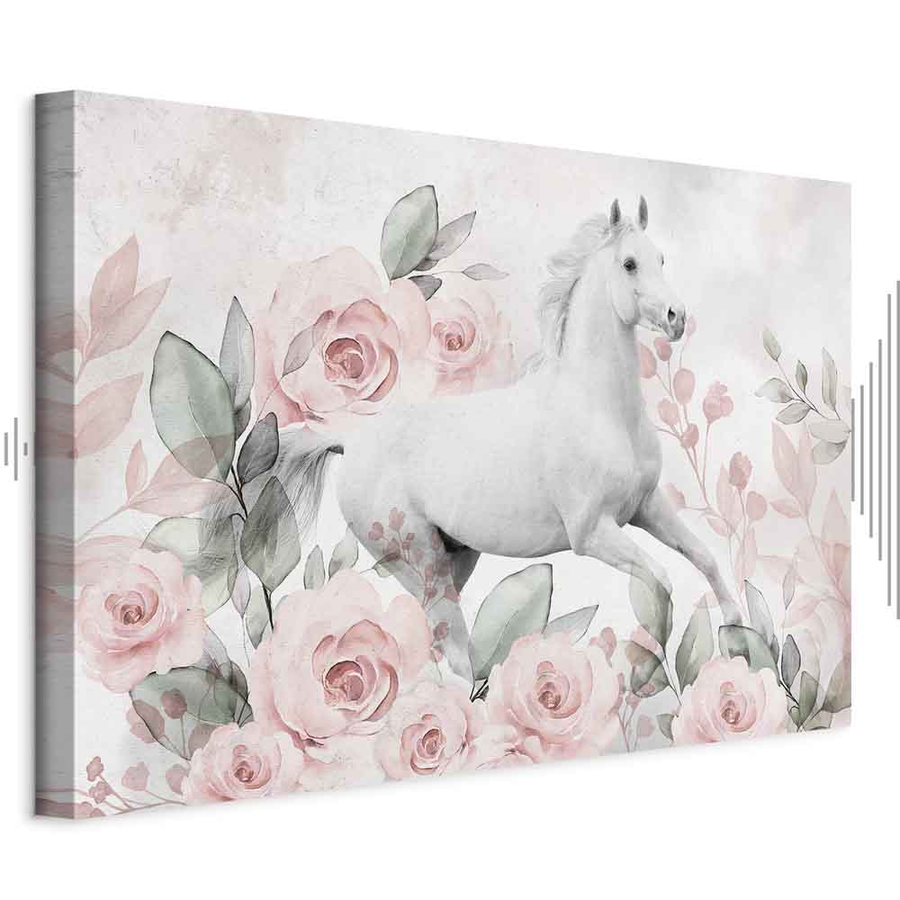 Leinwandbild - Gallop Among the Roses (1 Part) Wide