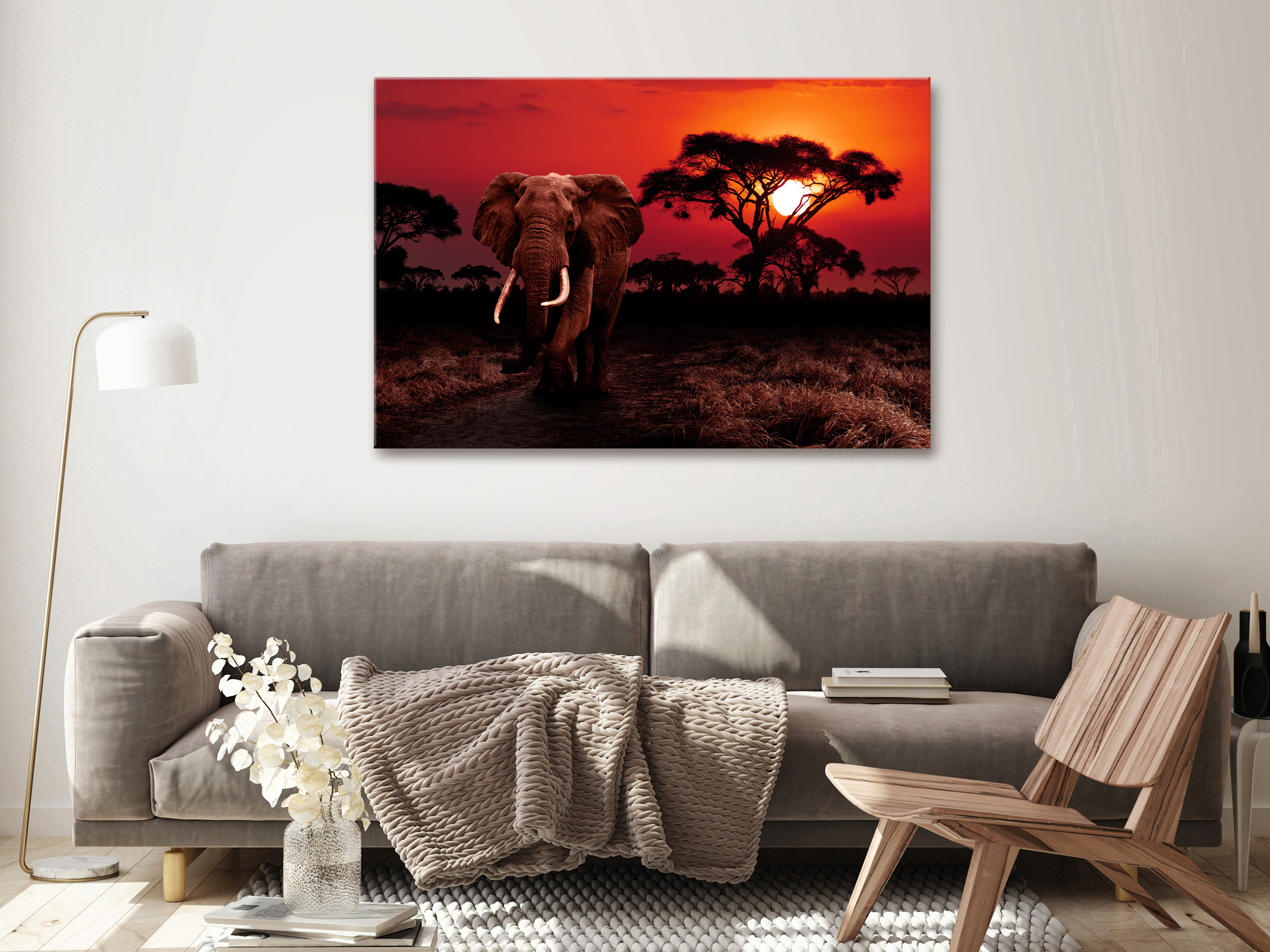 Elefant Vlies Leinwandbild 1 Tier XXL tlg Bild Wanbilder | Wüste Afrika Bild Wand eBay