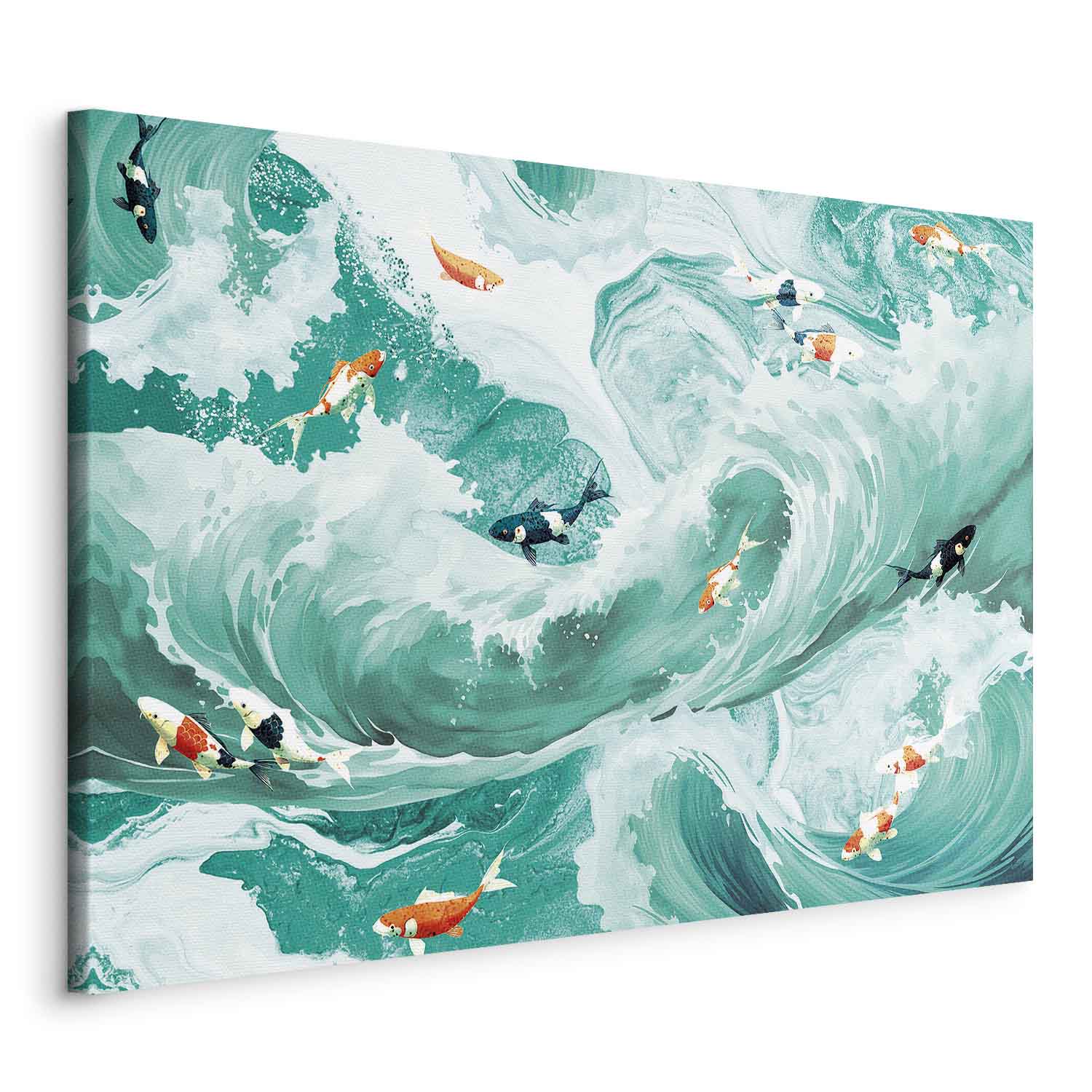 Leinwandbild - Fish and waves
