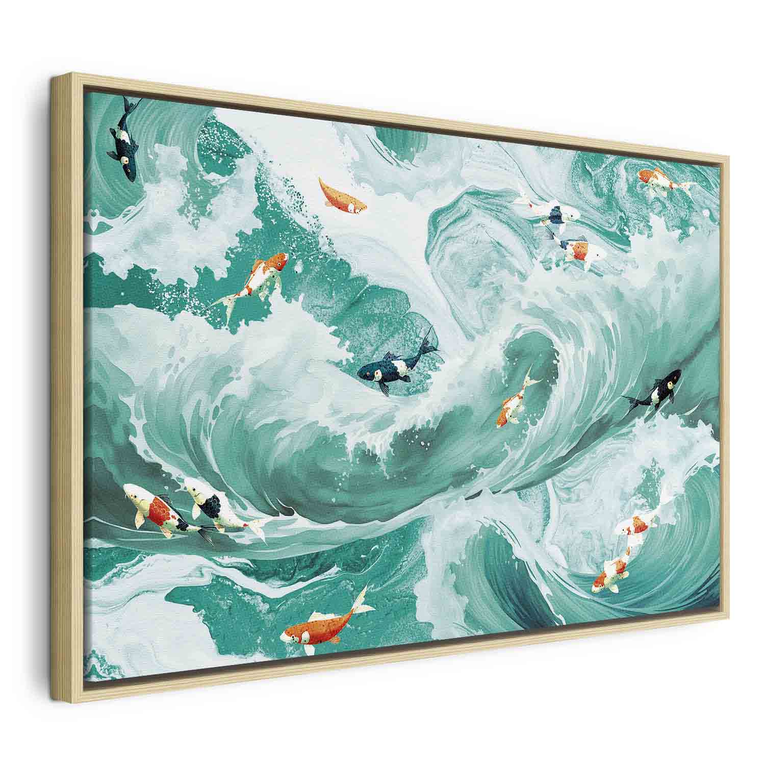 Leinwandbild - Fish and waves