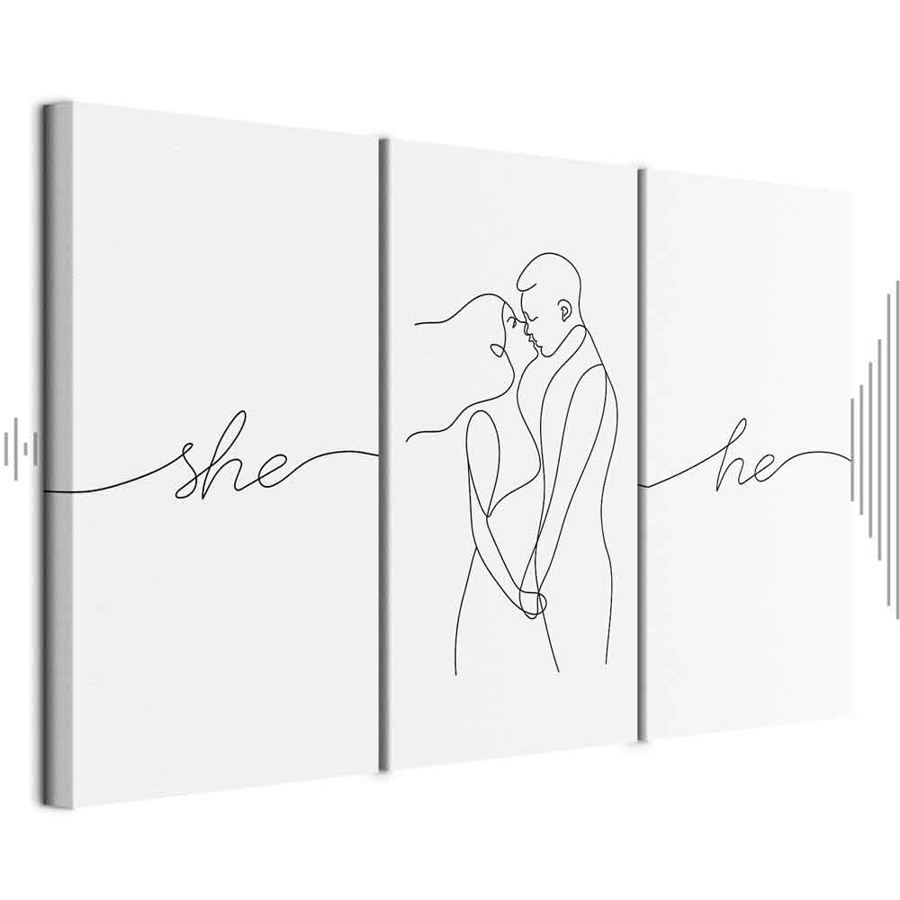 Leinwandbild - Love Triptych (3 Parts)