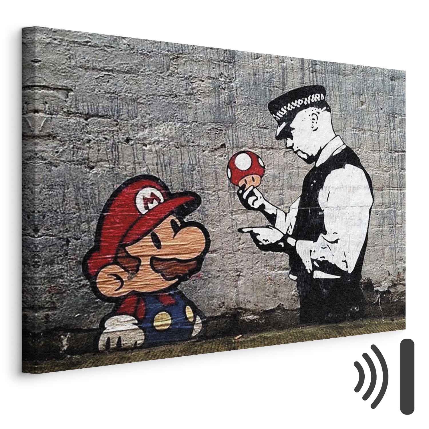Leinwandbild - Mario and Cop by Banksy