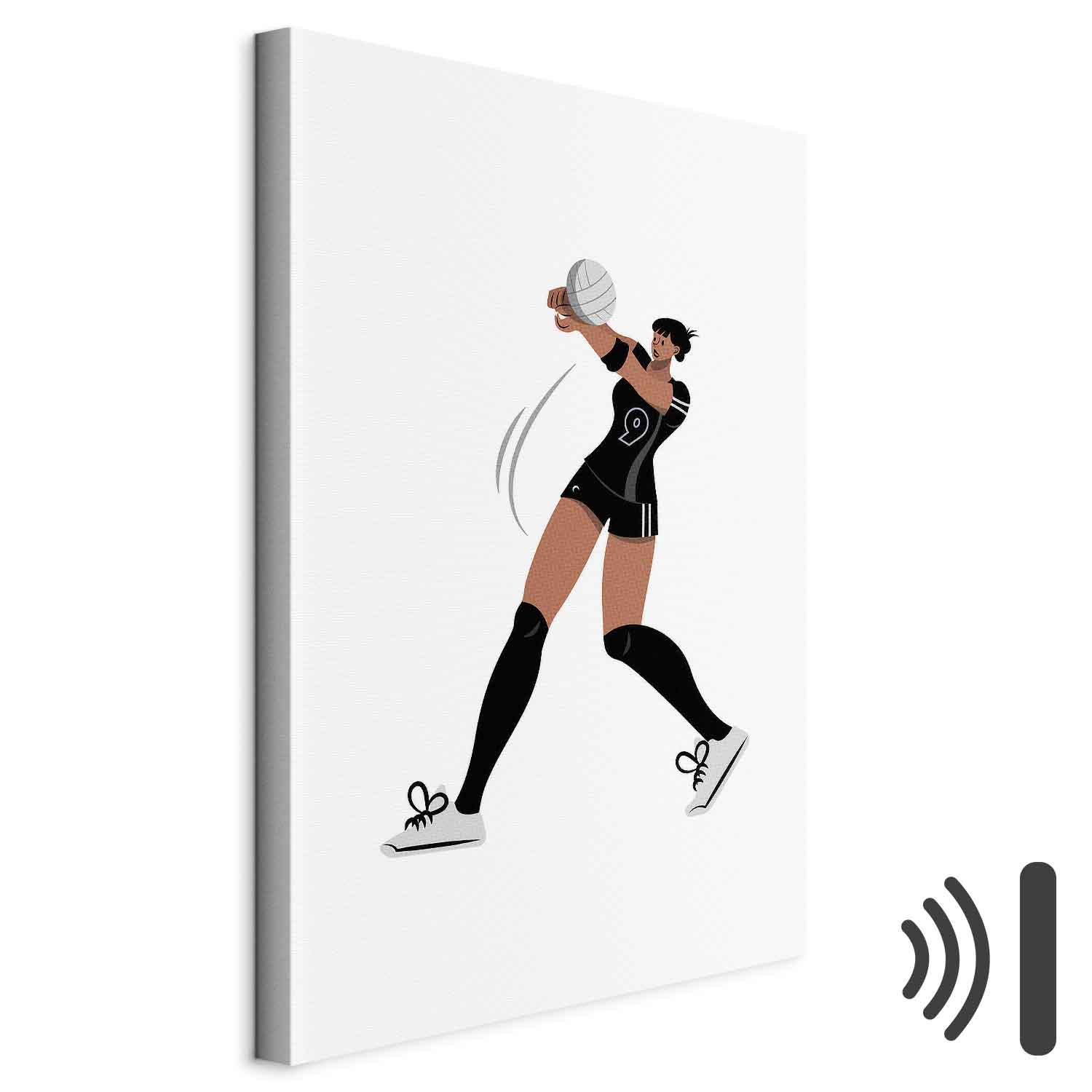 Leinwandbild - Female Volleyball Player Illustration
