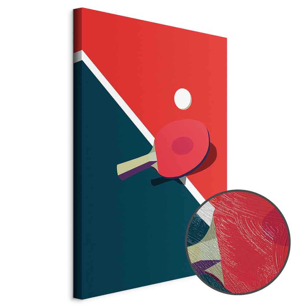 Leinwandbild - Table Tennis - Racket and Ball on the Table