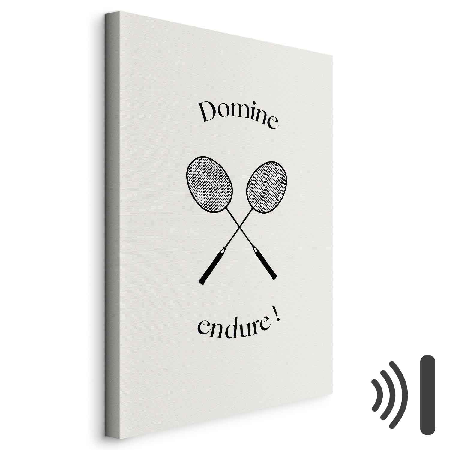 Leinwandbild - Black Badminton Rackets