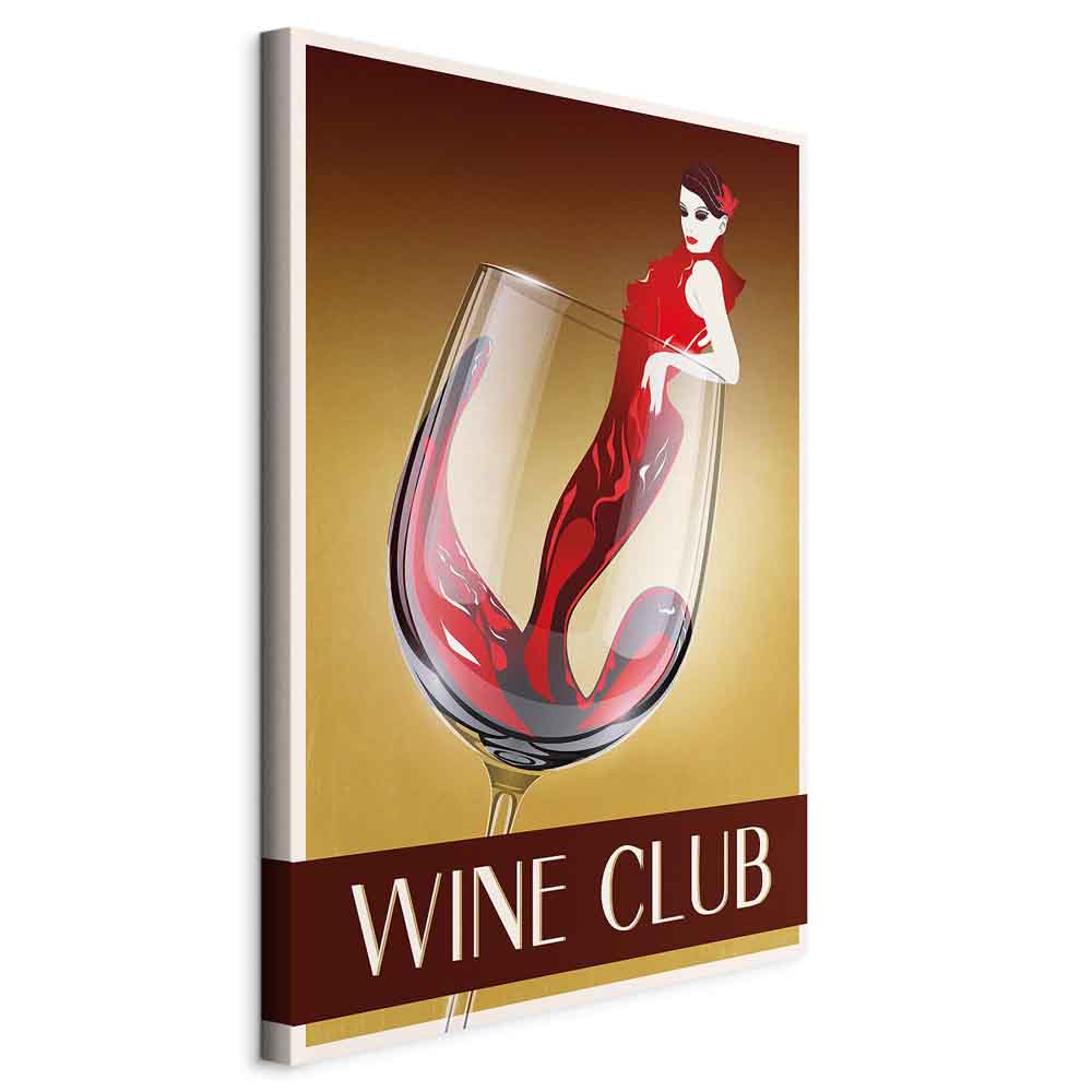 Leinwandbild - Wine Club (1 Part) Vertical