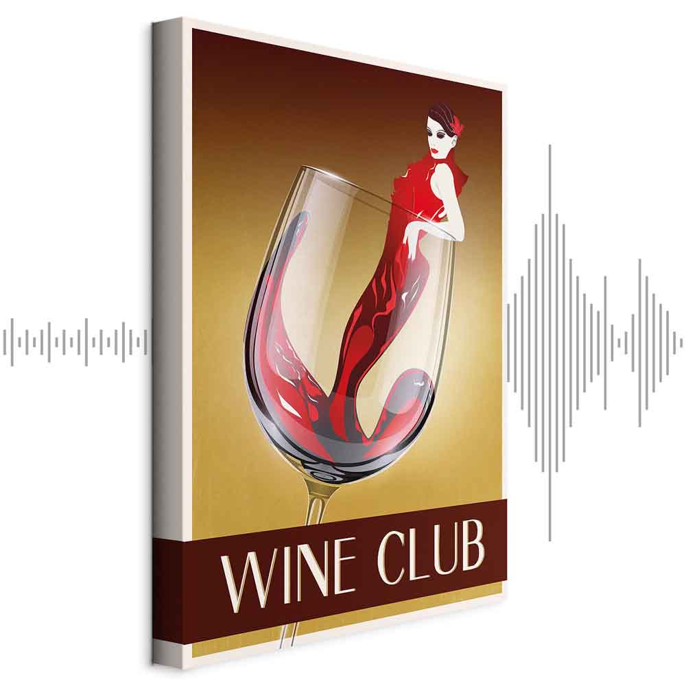 Leinwandbild - Wine Club (1 Part) Vertical