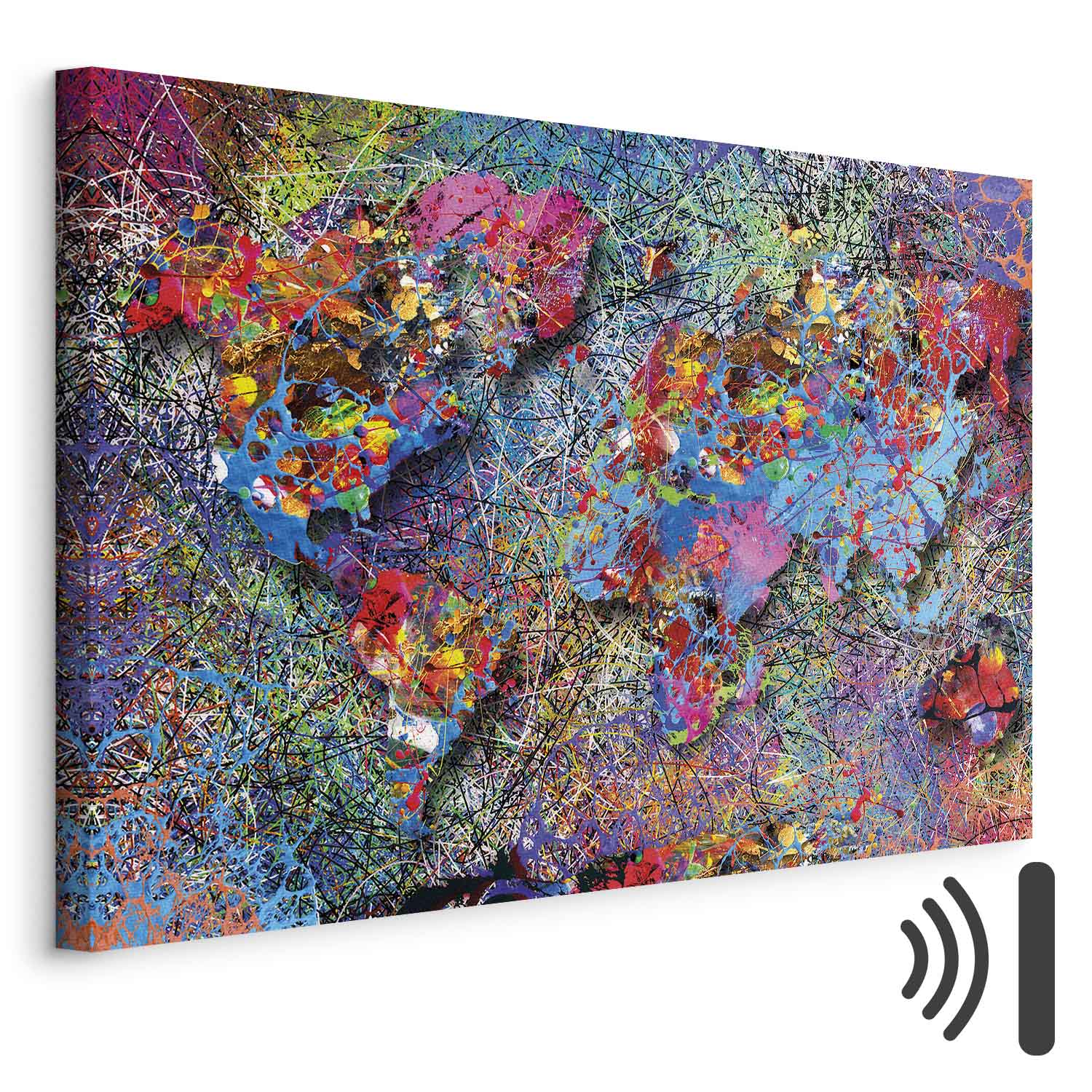 Leinwandbild - Map: Jackson Pollock inspiration