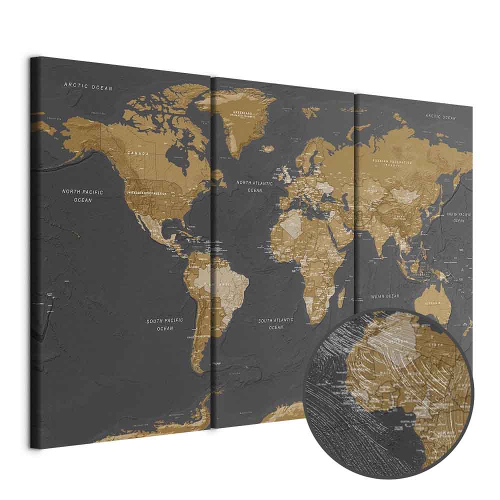 Leinwandbild - World Map: Modern Aesthetics