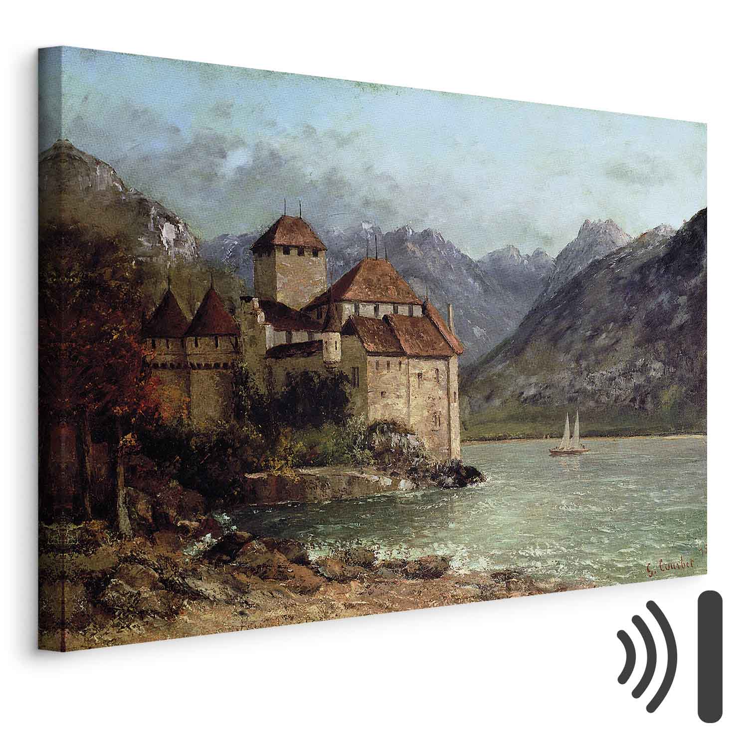 Leinwandbild - Gustave Courbet -Chillon Castle