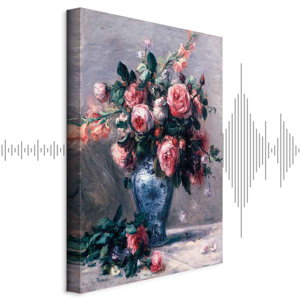 Leinwandbild - Pierre-Auguste Renoir – Vase of Roses