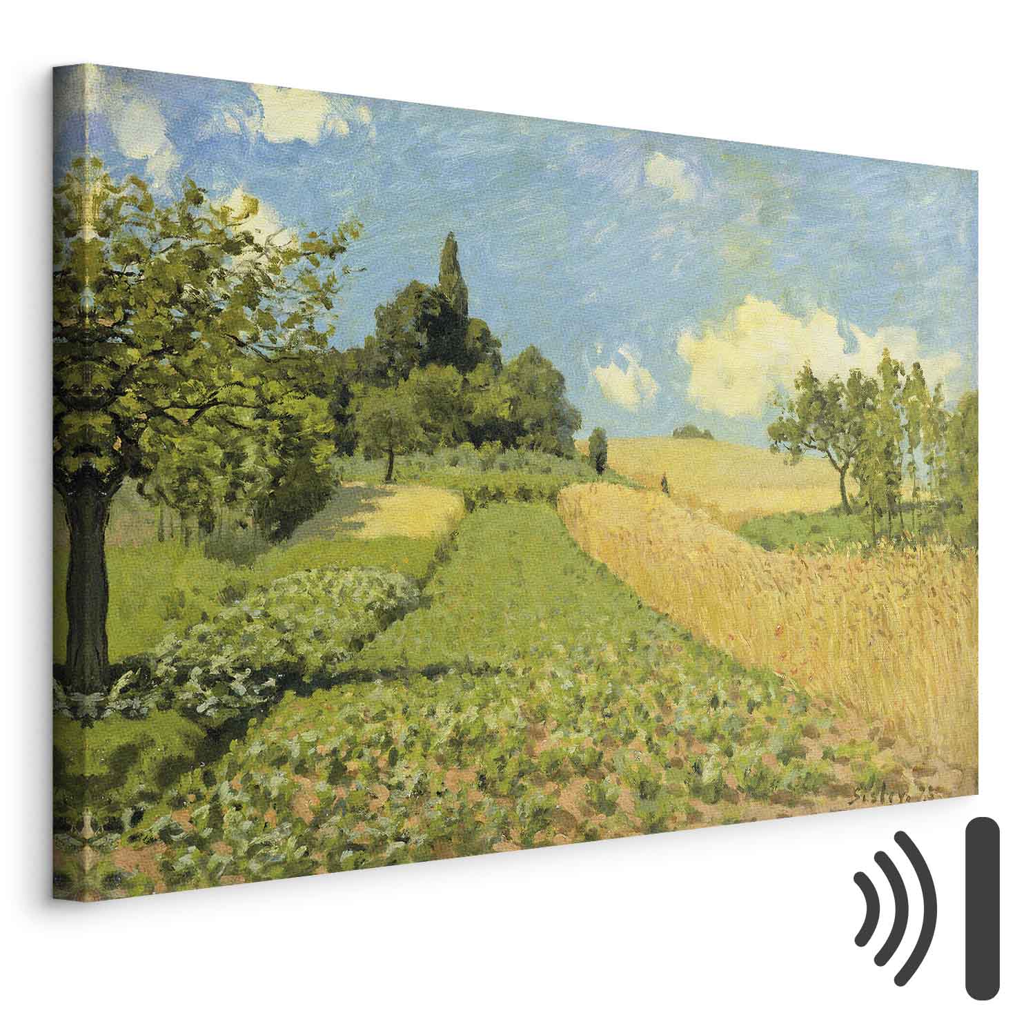 Leinwandbild - Alfred Sisley – Grain fields on the hills of Argenteuil