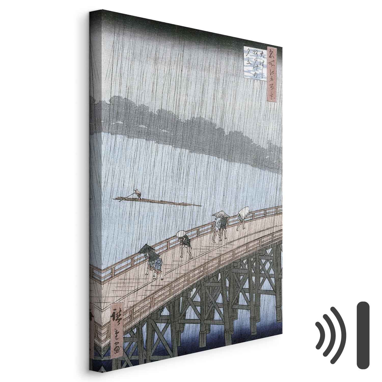 Leinwandbild - Utagawa Hiroshige – Sudden Shower over Shin-Ohashi Bridge and Atake