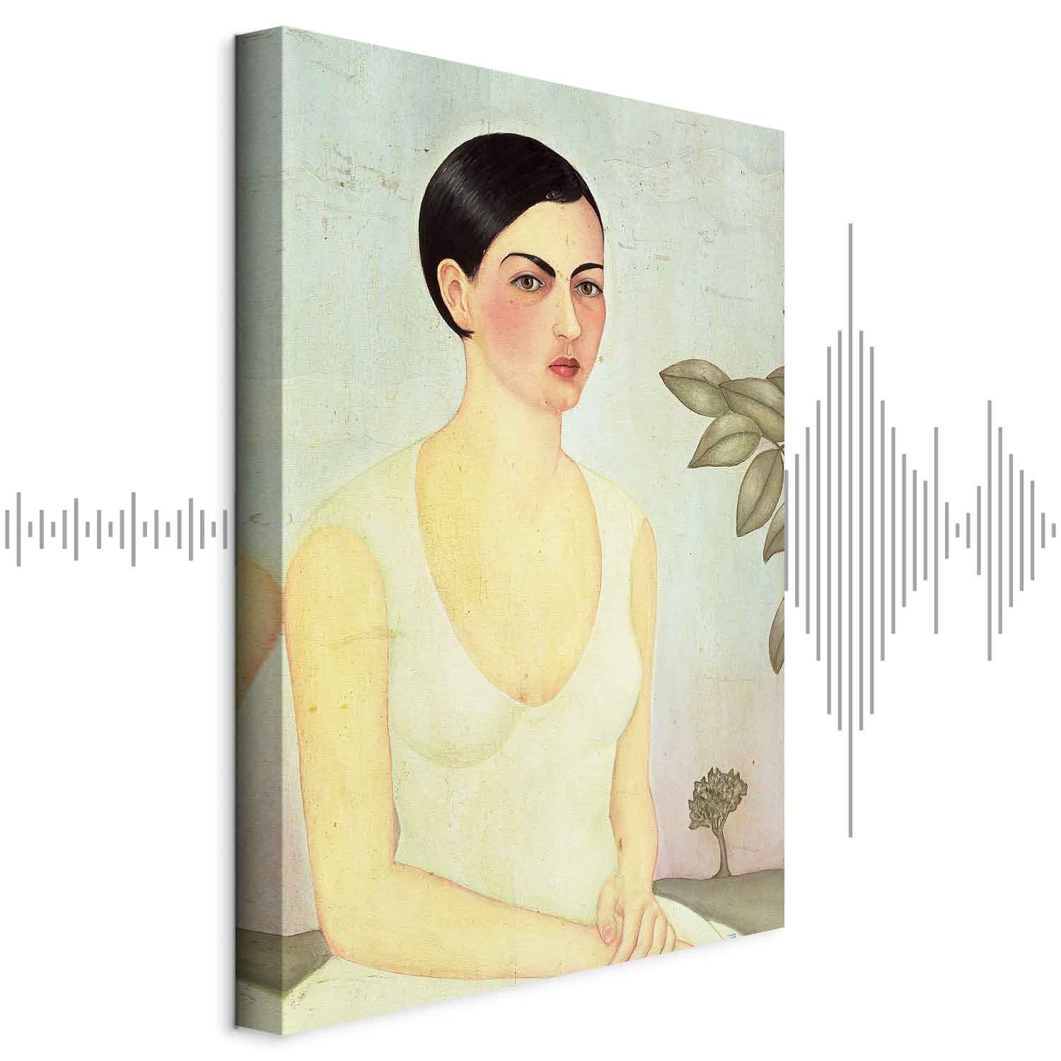 Leinwandbild - Frida Kahlo – The White Lady