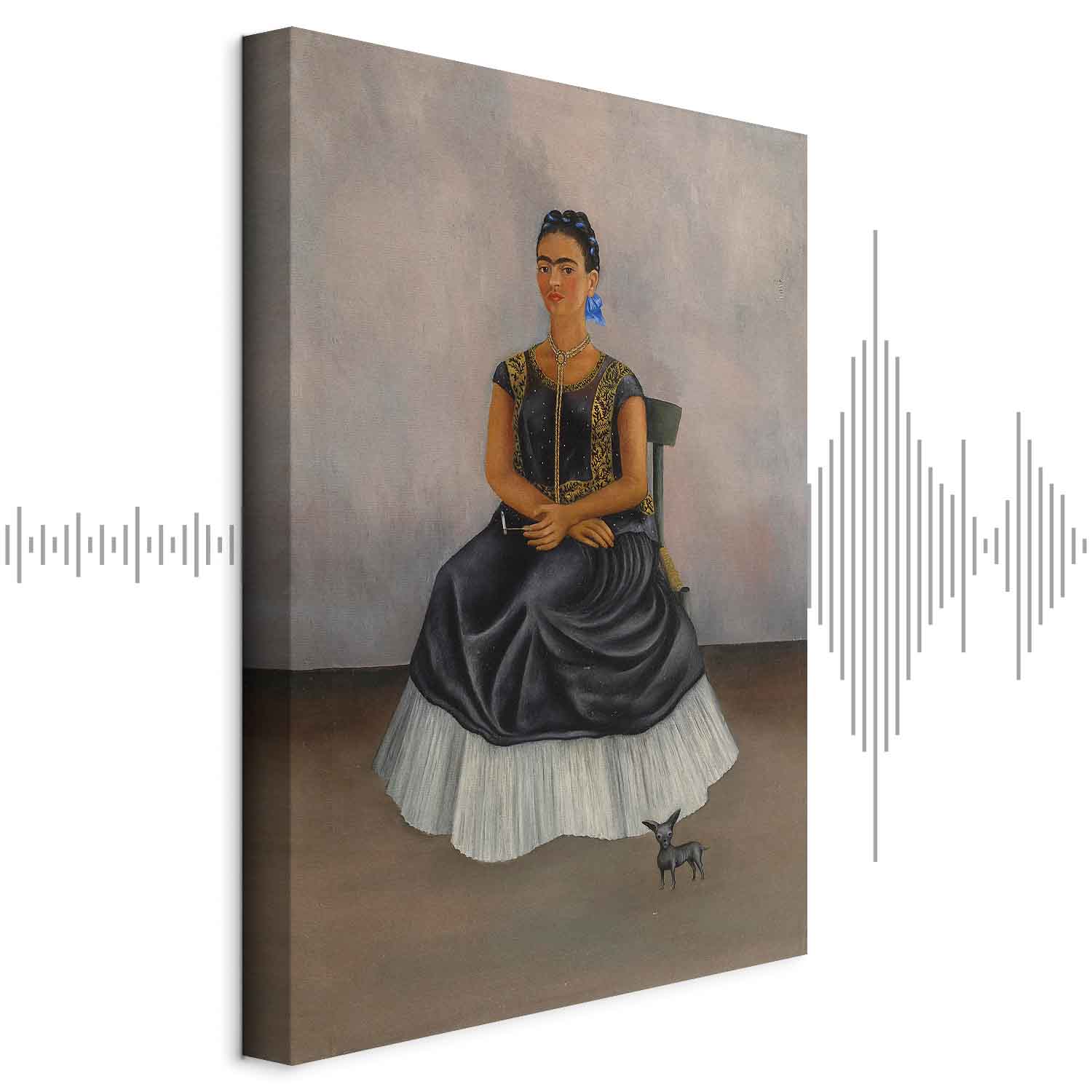 Leinwandbild - Frida Kahlo – Itzcuintli Dog with Me