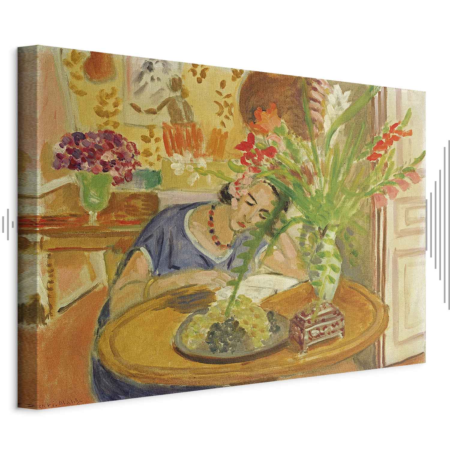 Leinwandbild - Henri Matisse – Woman with Gladioli