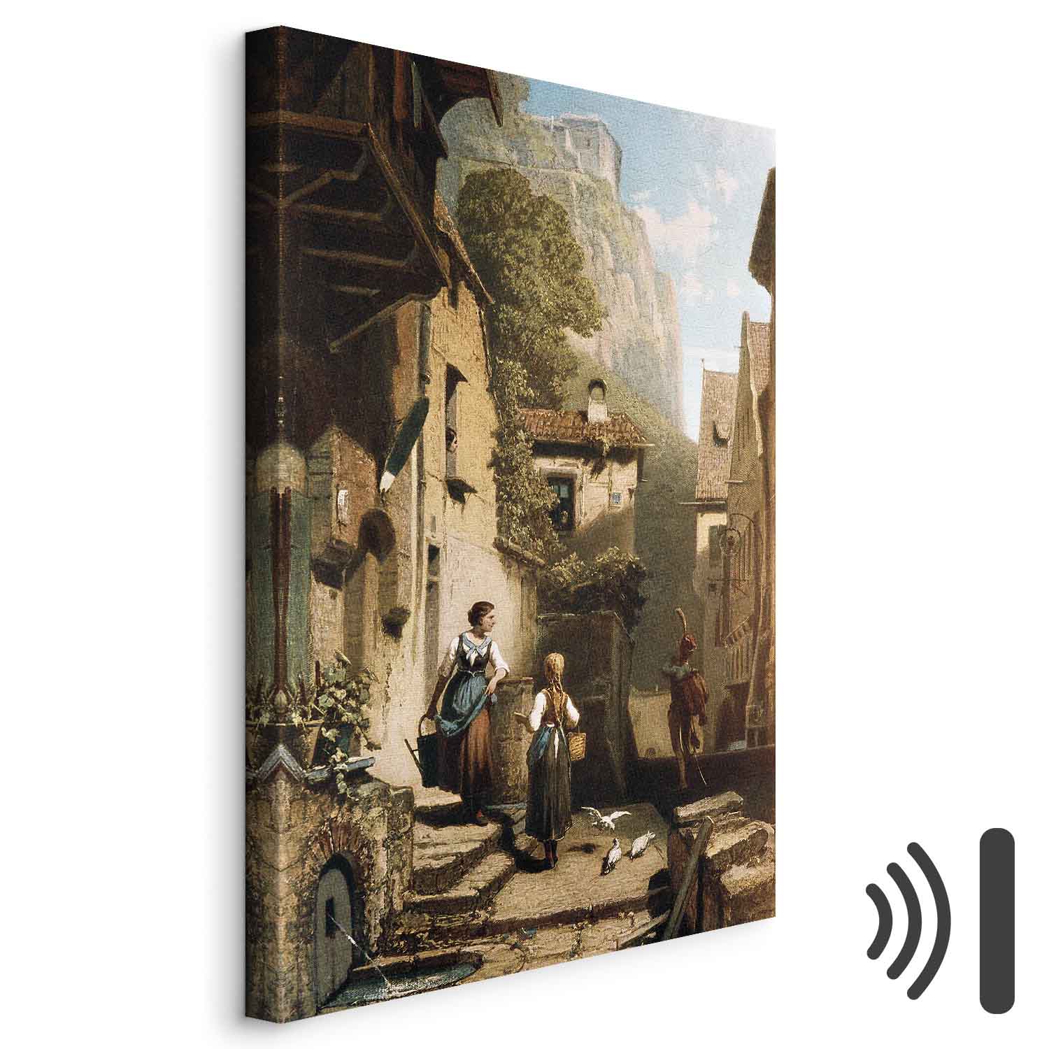 Leinwandbild - Carl Spitzweg – Im Dachstübchen