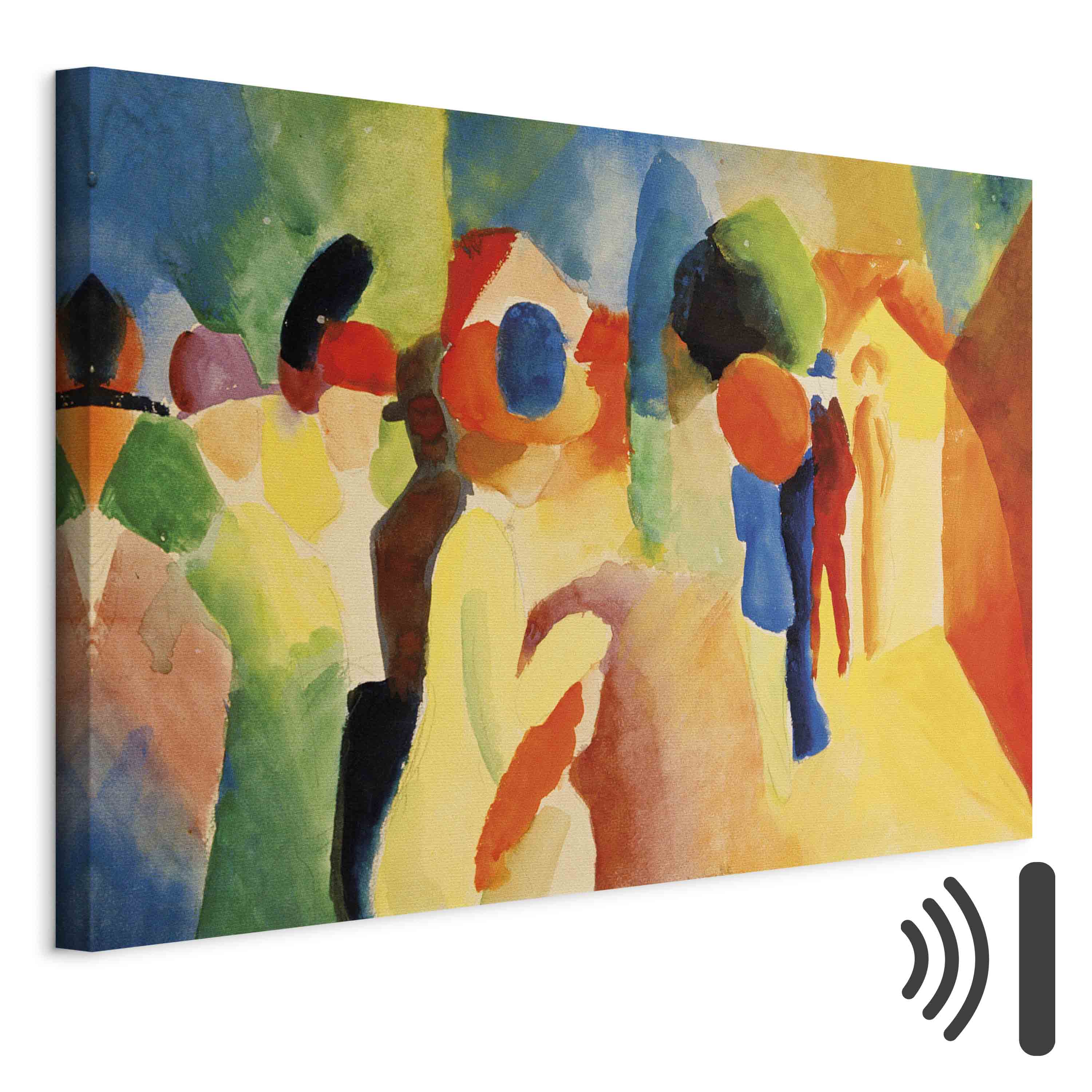 Leinwandbild - August Macke – With a Yellow Jacket
