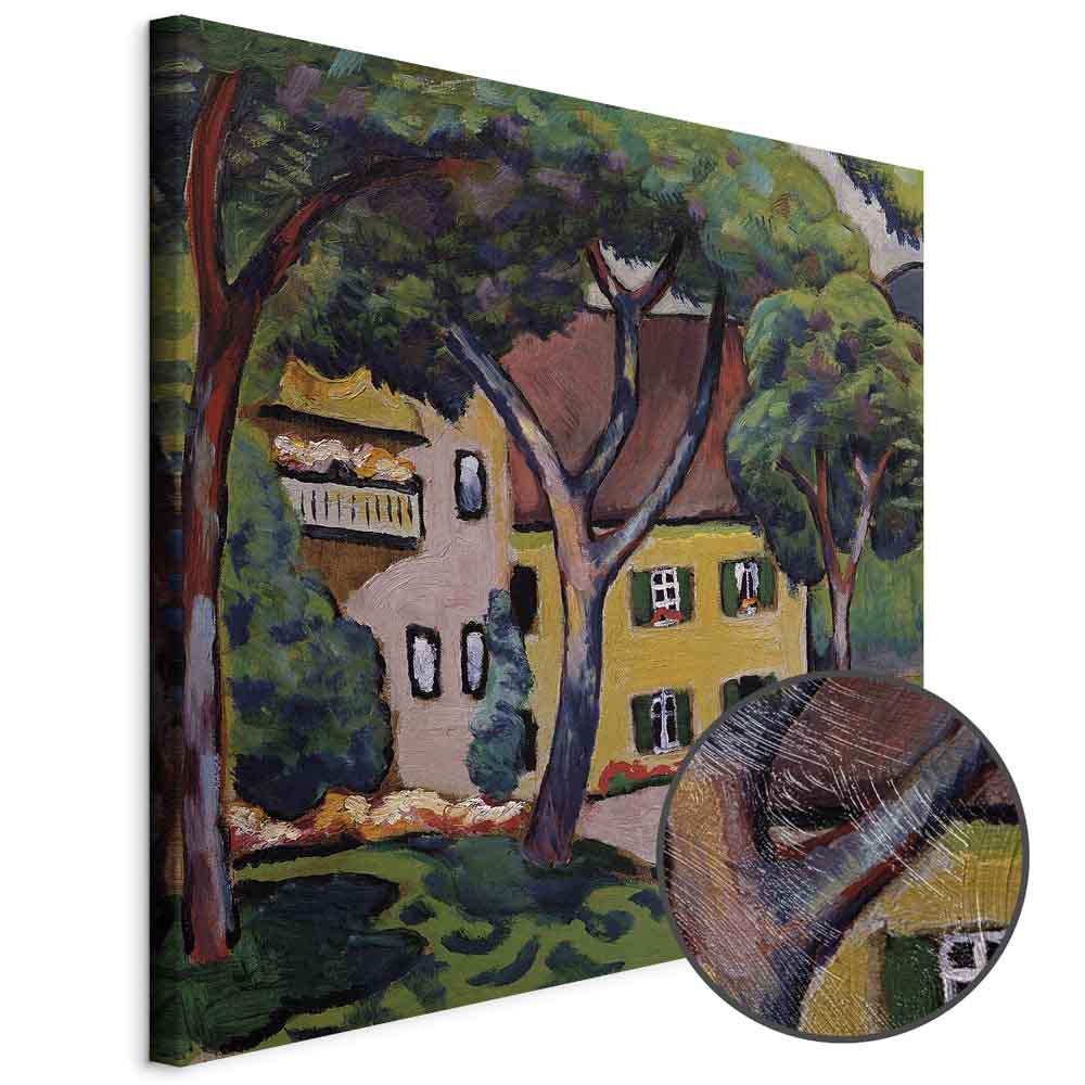 Leinwandbild - August Macke – Staudacherhaus in Tegernsee