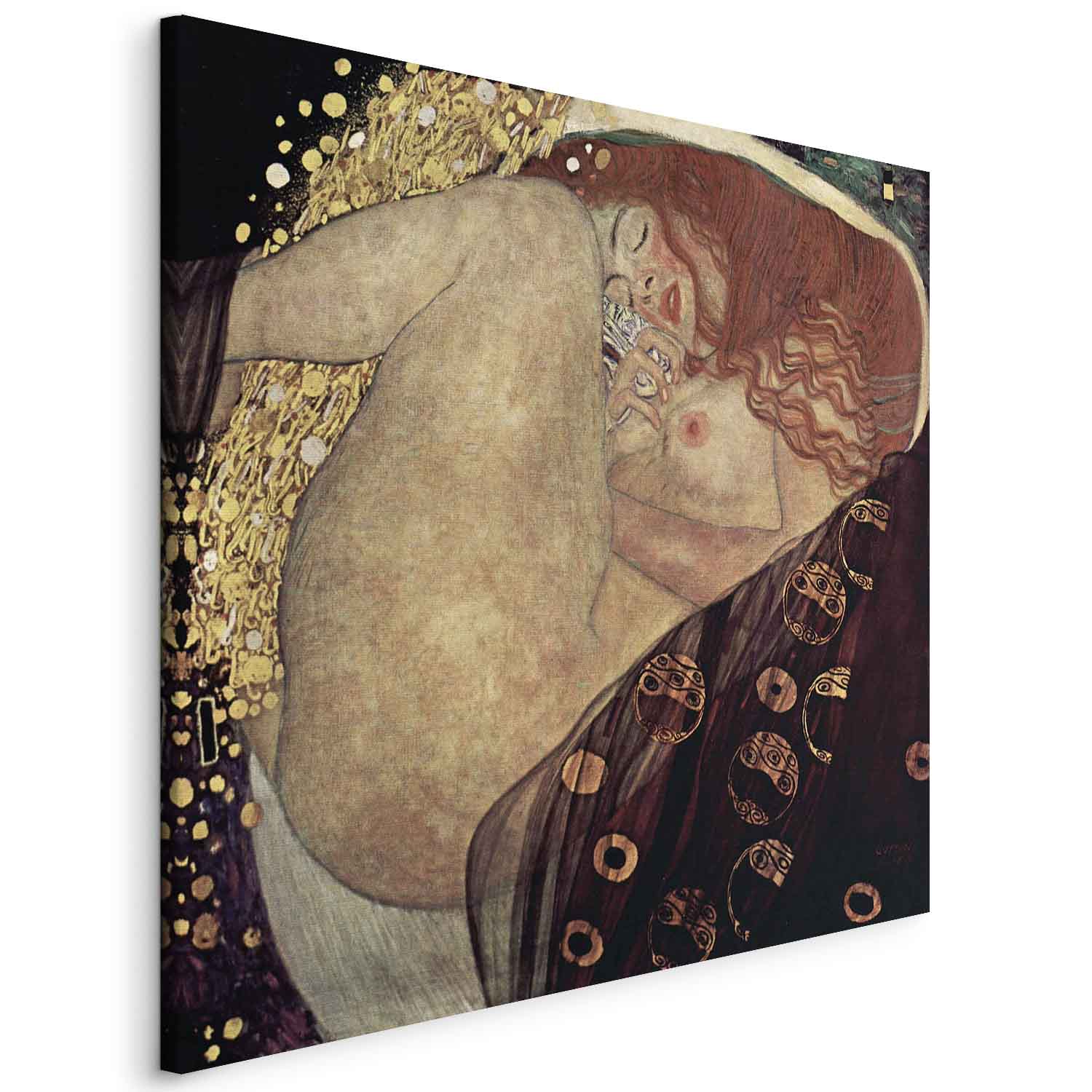 Leinwandbild - Gustav Klimt – Danae