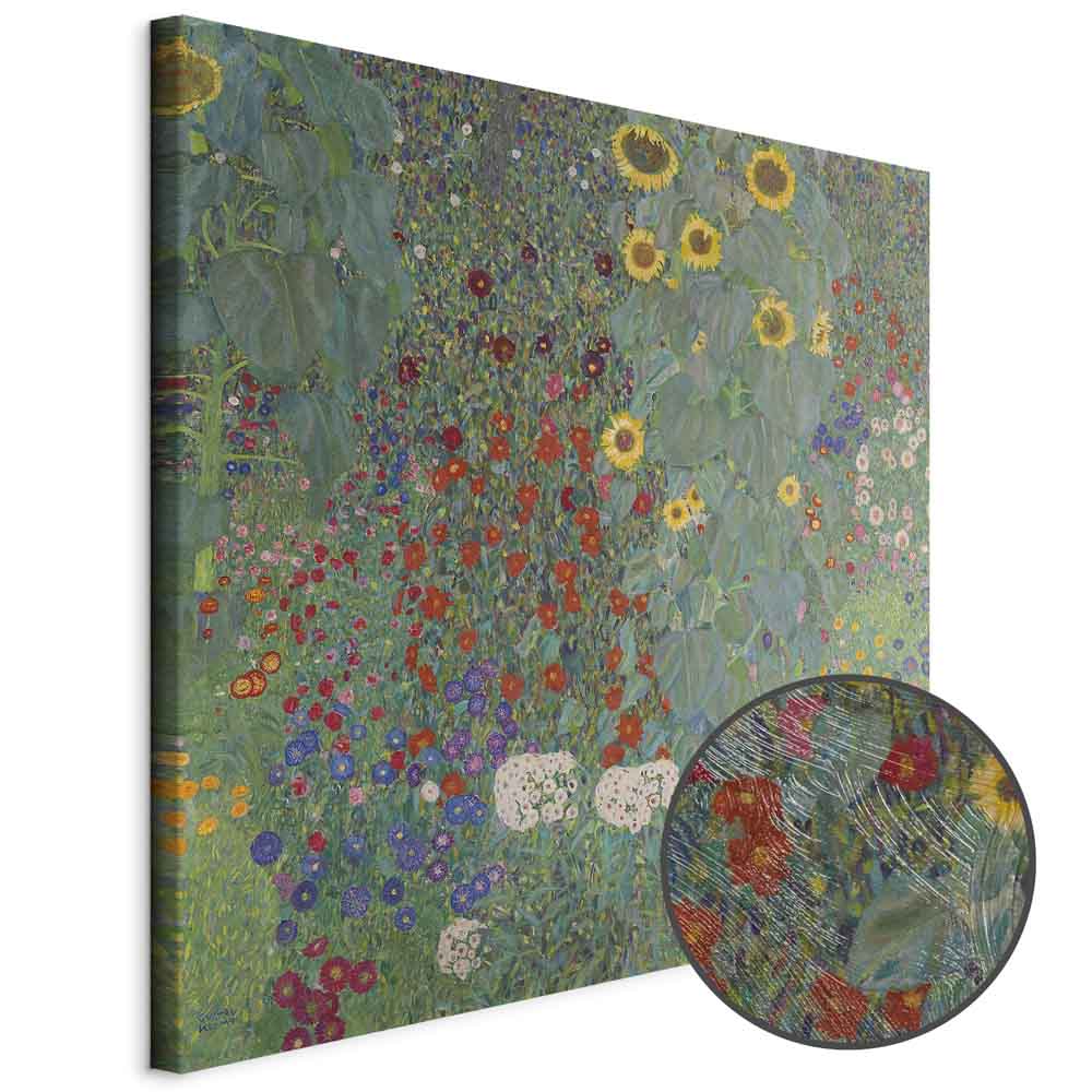 Leinwandbild - Gustav Klimt – Farm garden with sunflowers