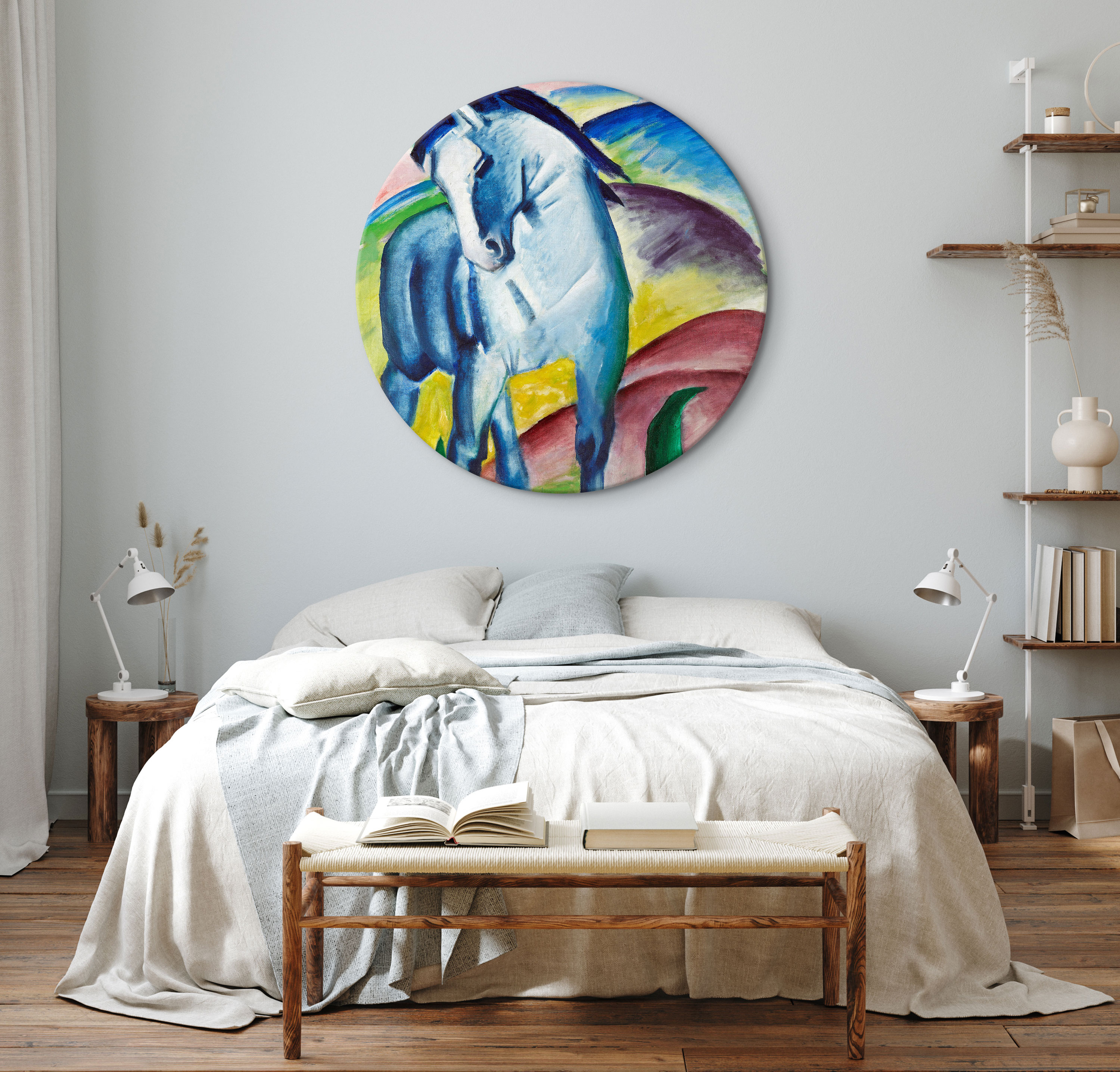 Rundes Bild - Franz Marc – Blue Horse