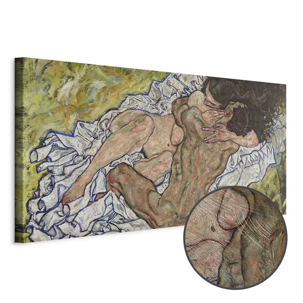 Leinwandbild - Egon Schiele – The Embrace (Lovers II)