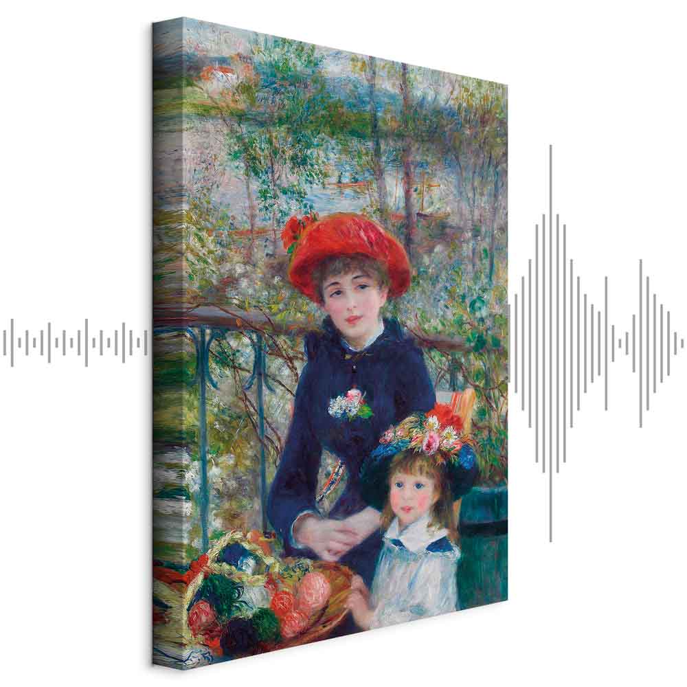Leinwandbild - Pierre-Auguste Renoir – Two Sisters (On the Terrace)