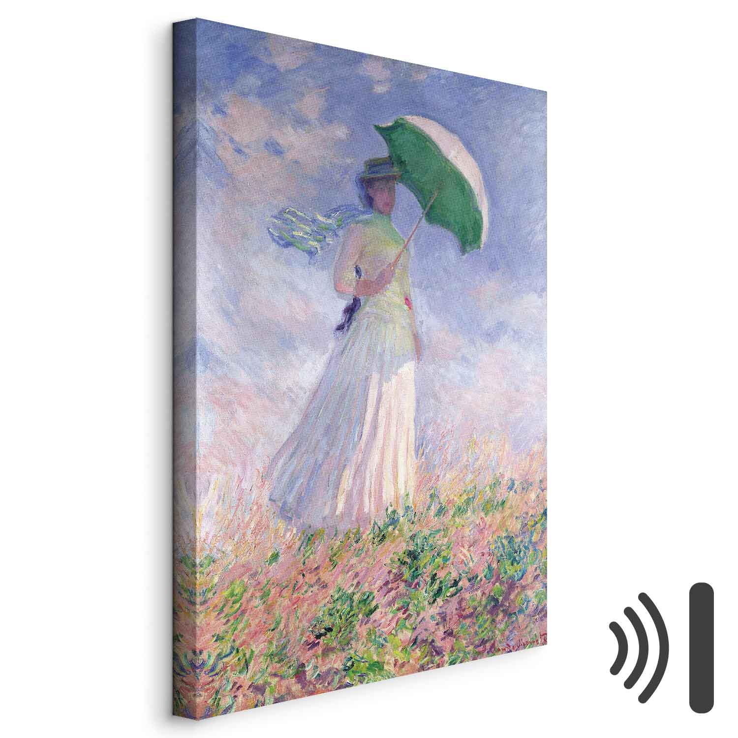 Leinwandbild - Claude Monet – Woman with a Parasol, facing right