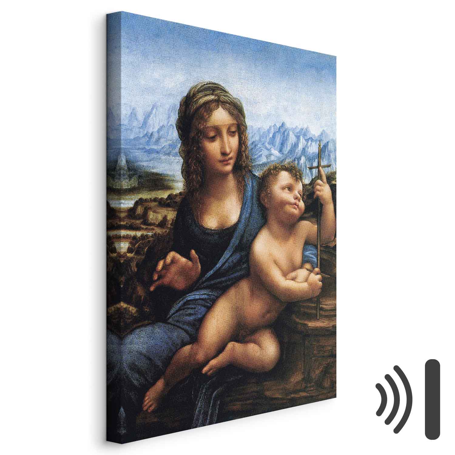 Leinwandbild - Leonardo da Vinci – Madonna With a Distaff