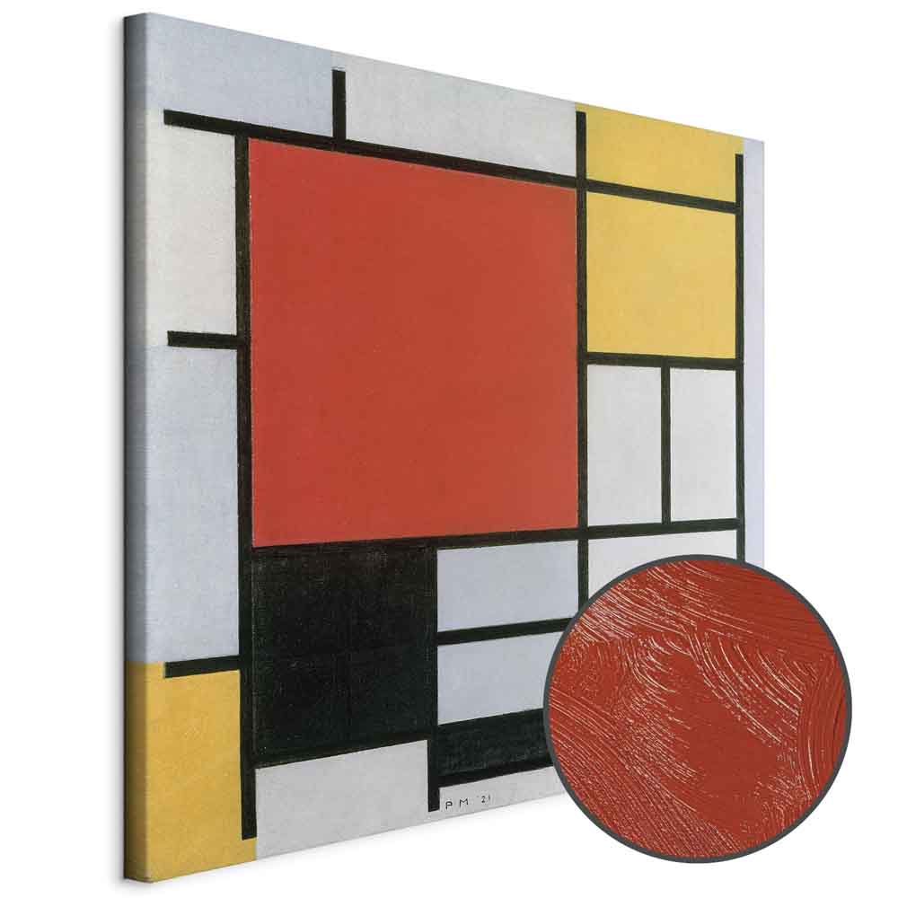 Leinwandbild - Piet Mondrian – Composition with red, yellow. blue and black