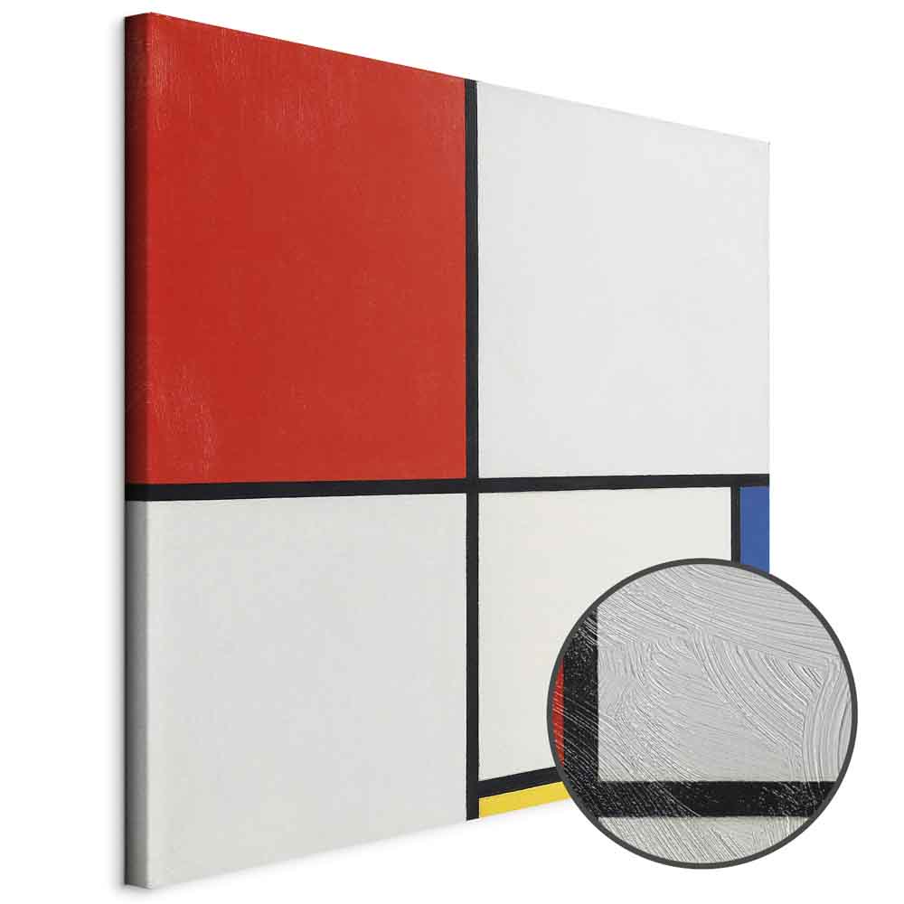 Leinwandbild - Piet Mondrian – Composition No. III, with red, blue, yellow and black