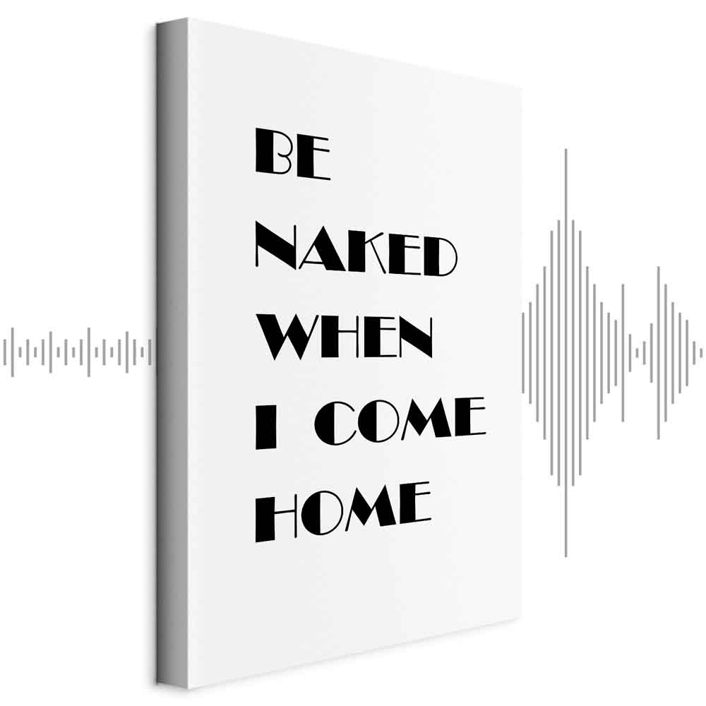 Leinwandbild - Homecoming (1-part) - Black and White English Inscriptions