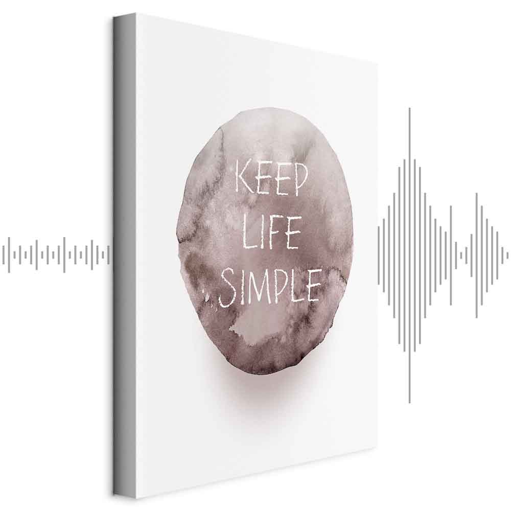 Leinwandbild - Keep Life Simple (1 Part) Vertical