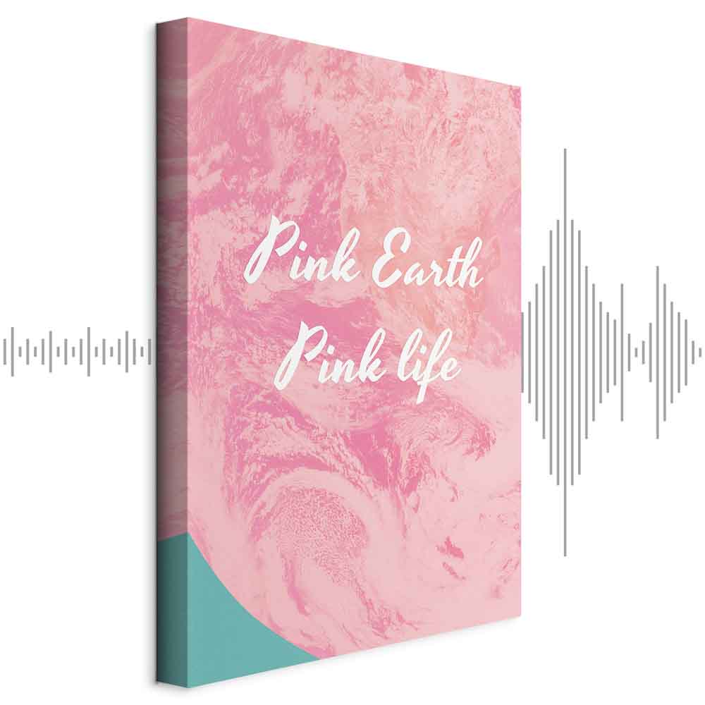 Leinwandbild - Pink Earth, Pink Life (1 Part) Vertical