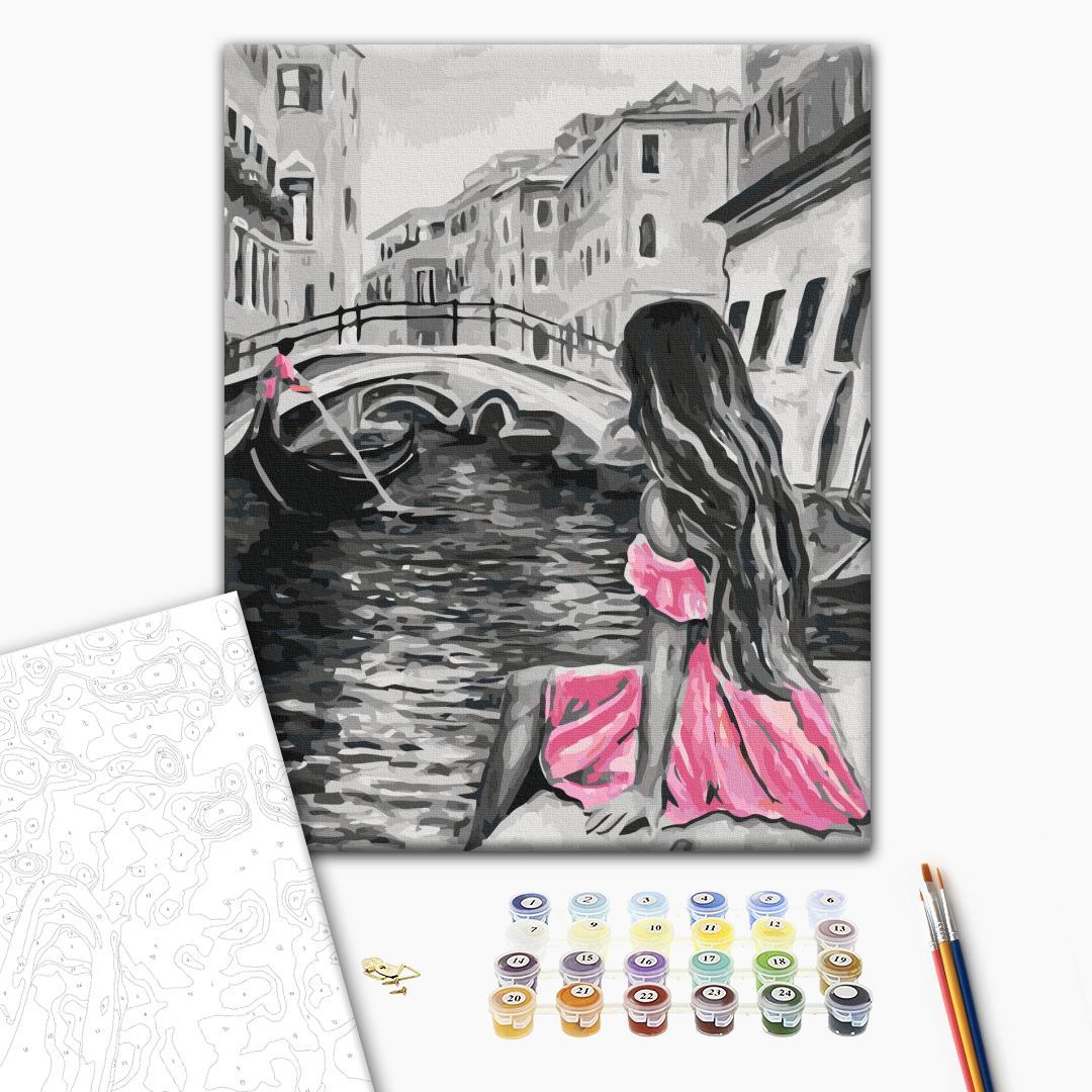 Malen nach Zahlen - Venice (A Girl In A Pink Dress)