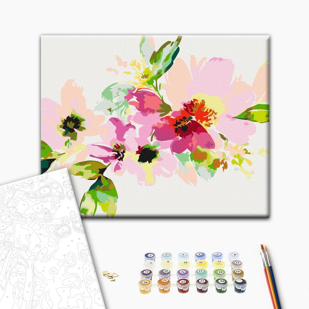 Malen nach Zahlen - Colourful Flowers
