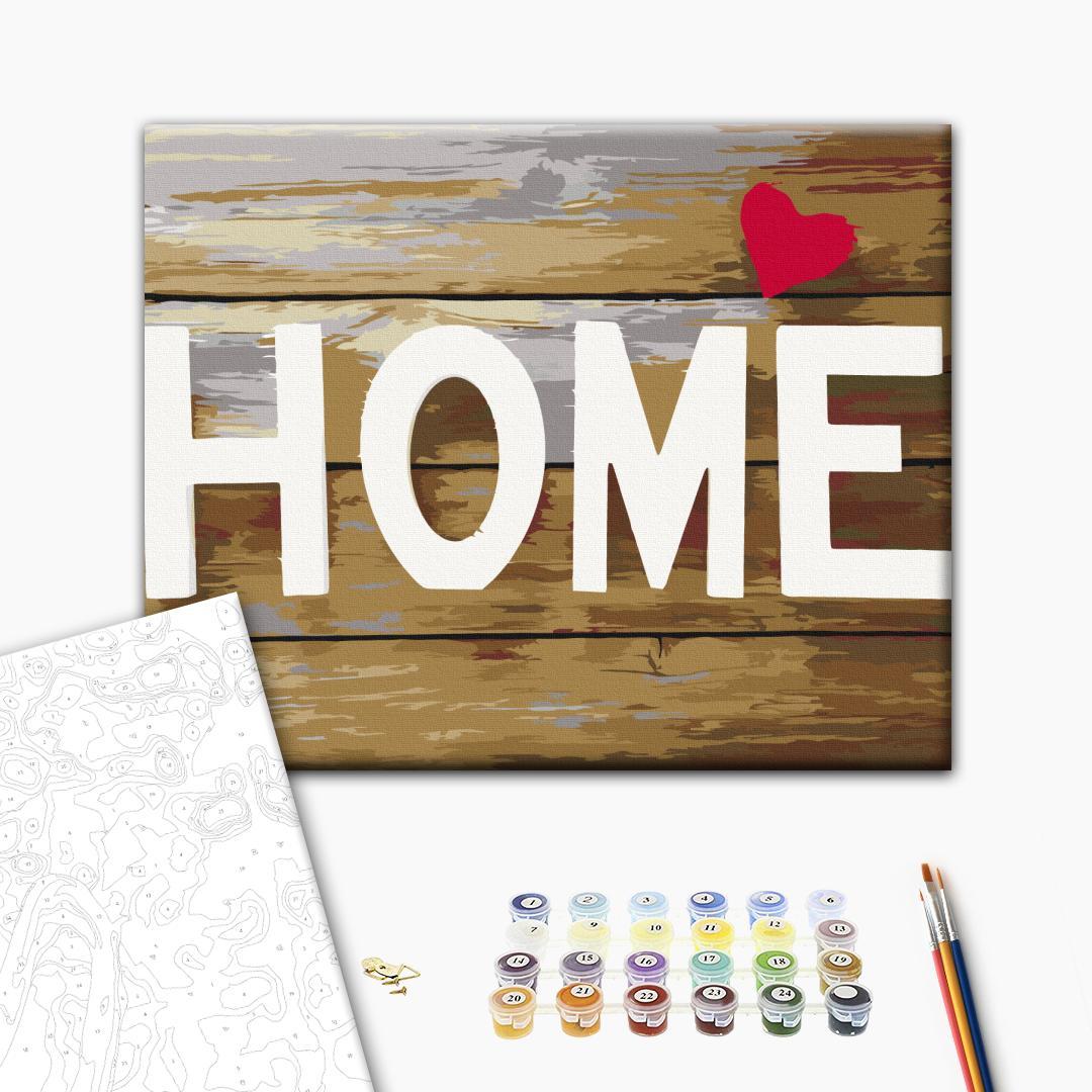 Malen nach Zahlen - Home with Heart
