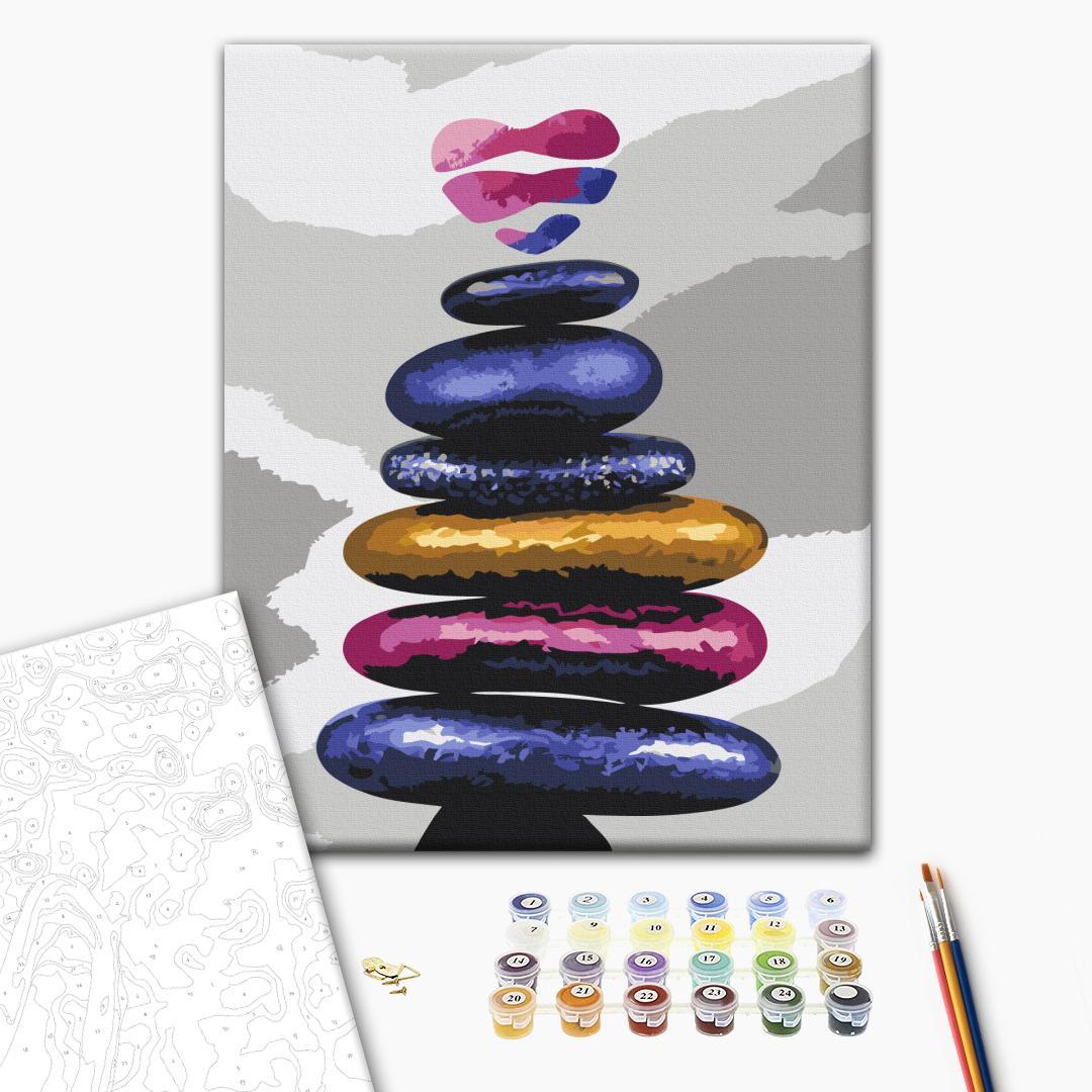 Malen nach Zahlen - Colored Pebbles